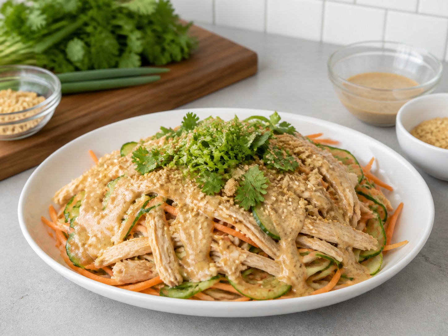 麻香手撕雞完成圖|Cantonese Shredded Chicken with Sesame Dressing