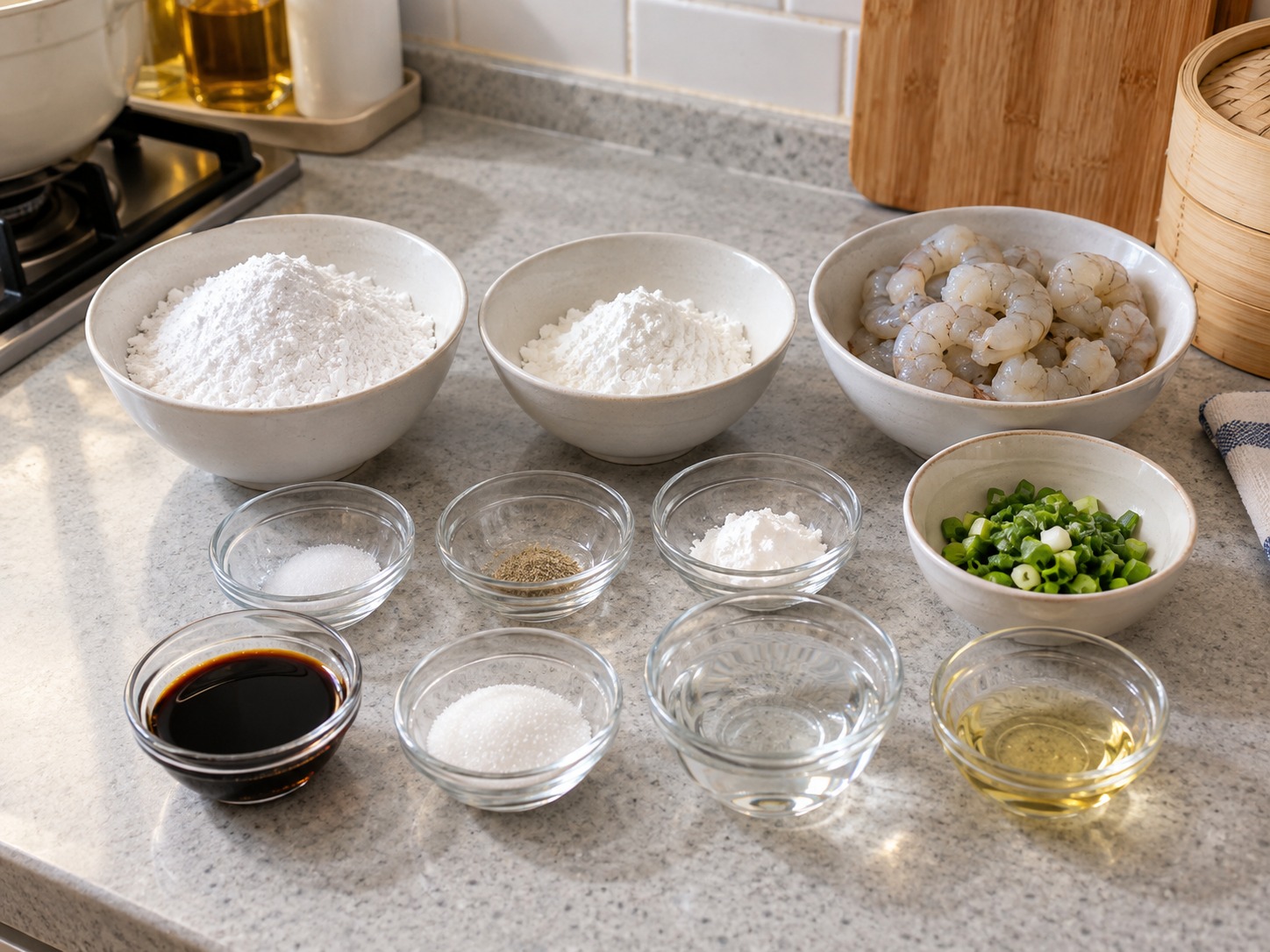 Cantonese Shrimp Rice Noodle Rolls — ingredients