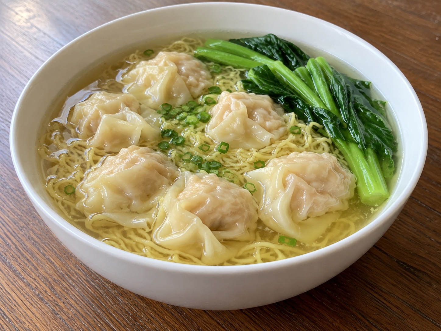 Cantonese Shrimp Wonton Noodle Soup — finished dish