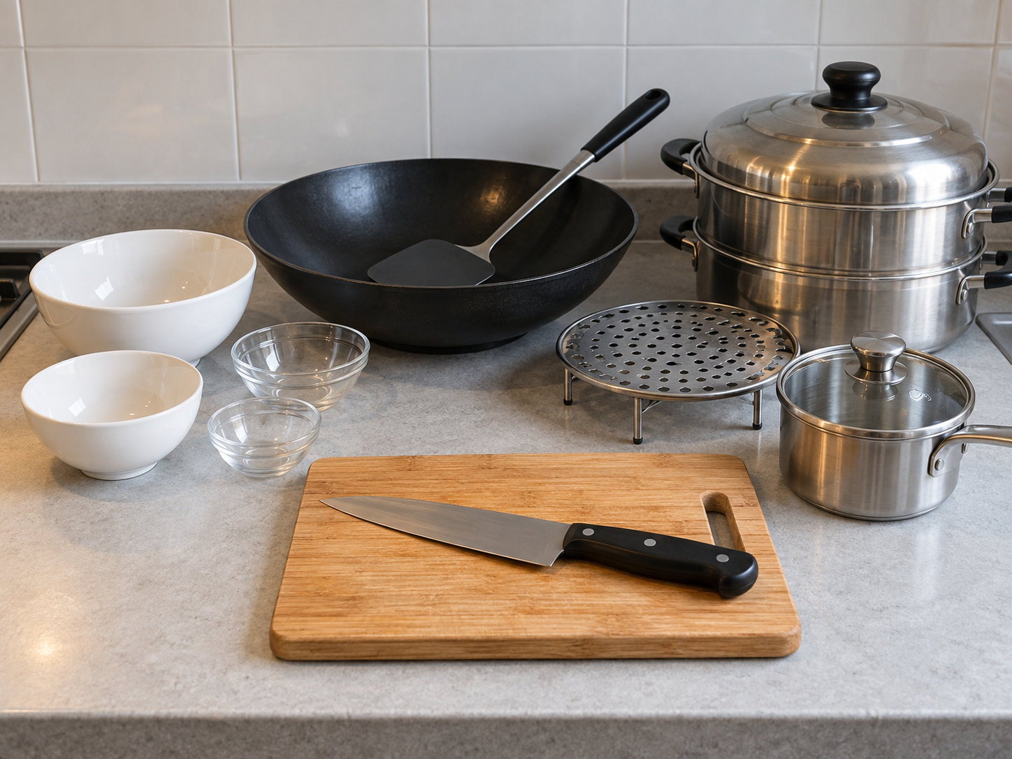 Cantonese Steamed Bean Curd Sheet Vegetable Rolls — tools