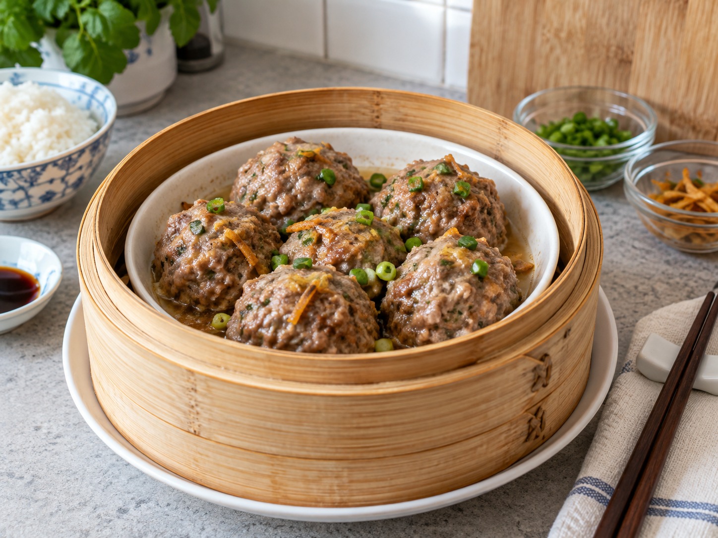 陳皮蒸牛肉球 — 完成圖