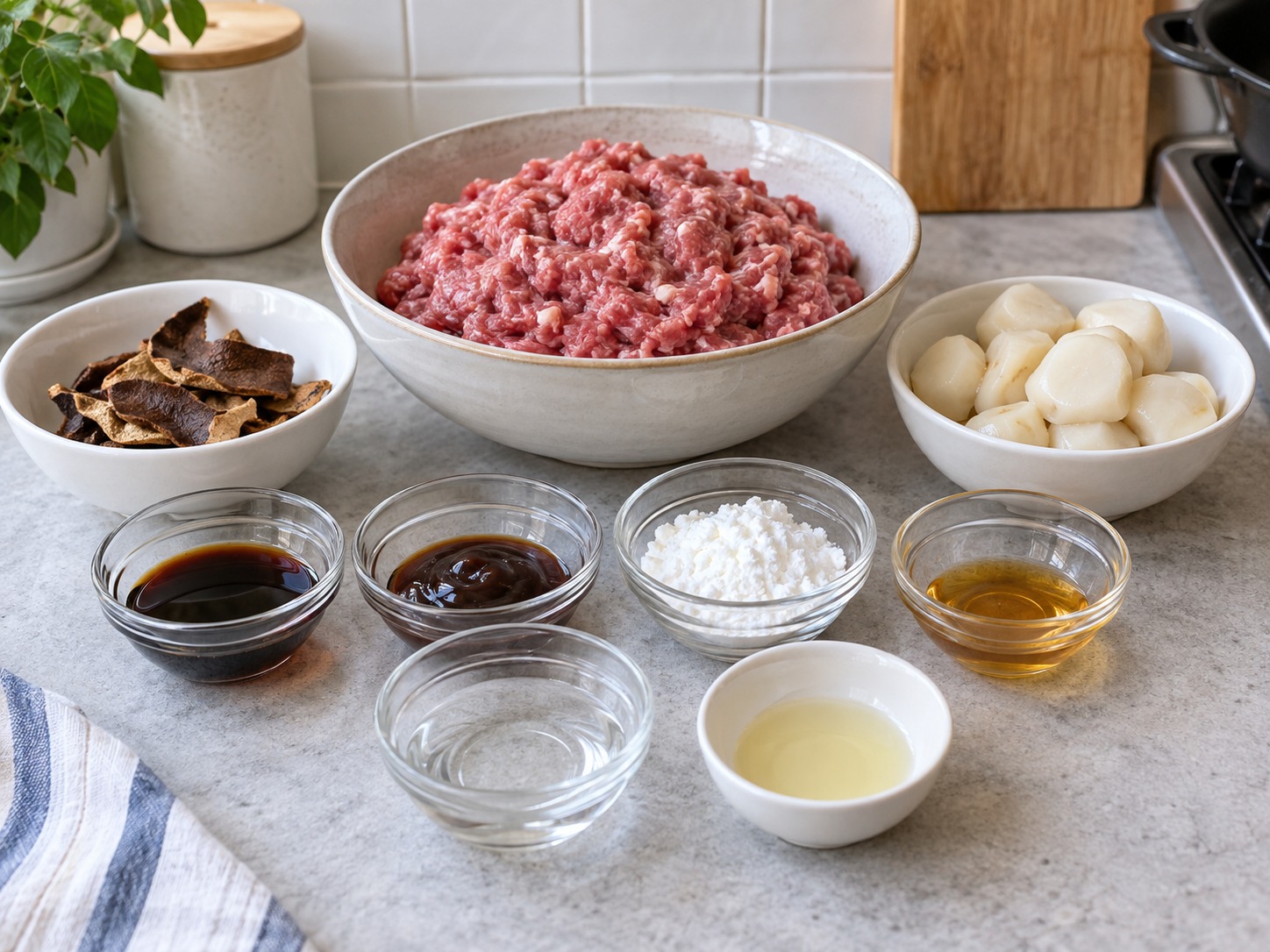 陳皮蒸牛肉球 — 材料