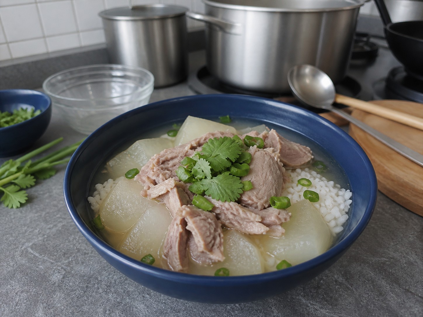 陳皮冬瓜鴨腿湯飯 Duck Leg and Winter Melon Soup Rice with Dried Tangerine Peel