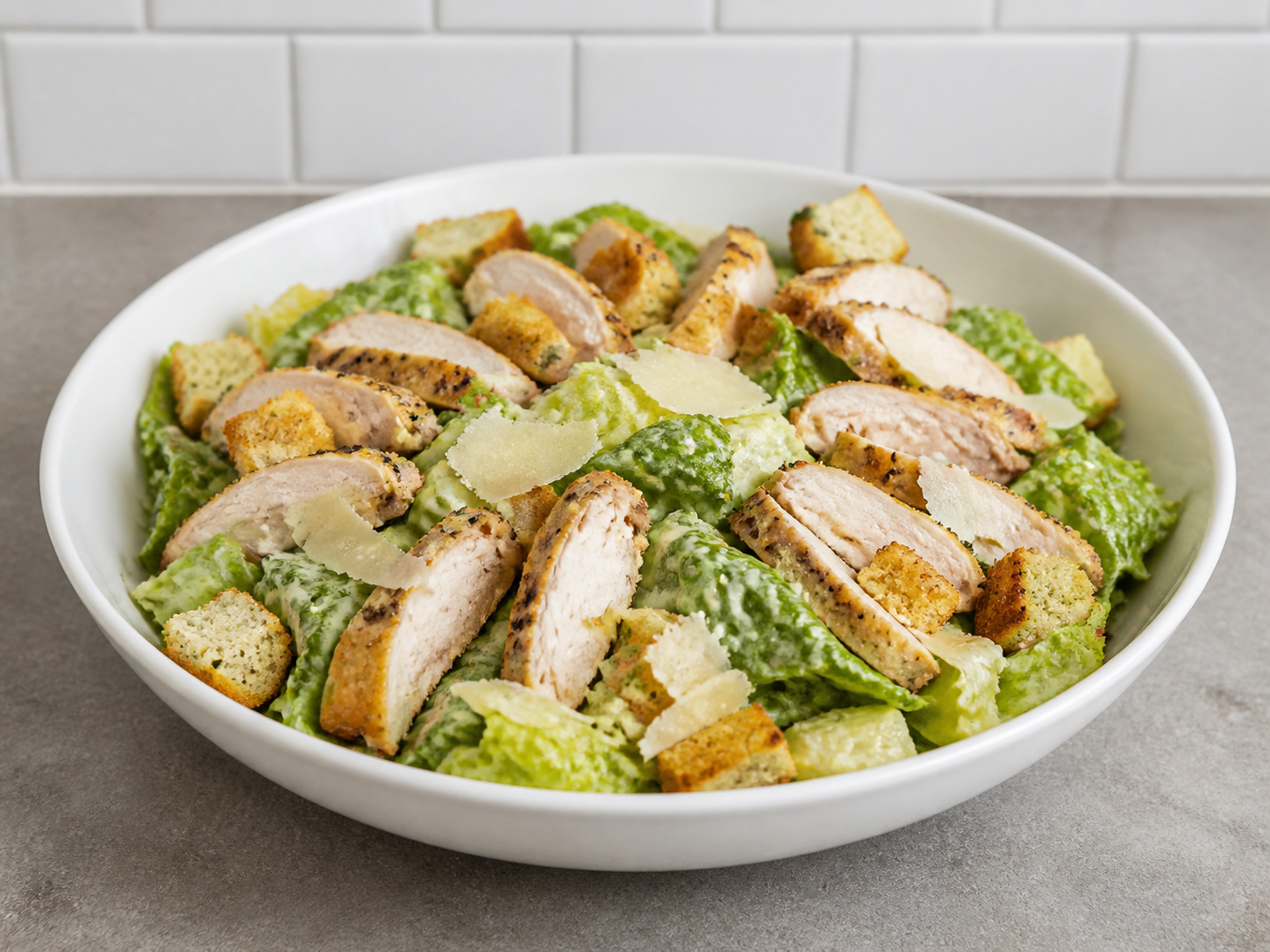Salad Caesar Ayam — finished dish