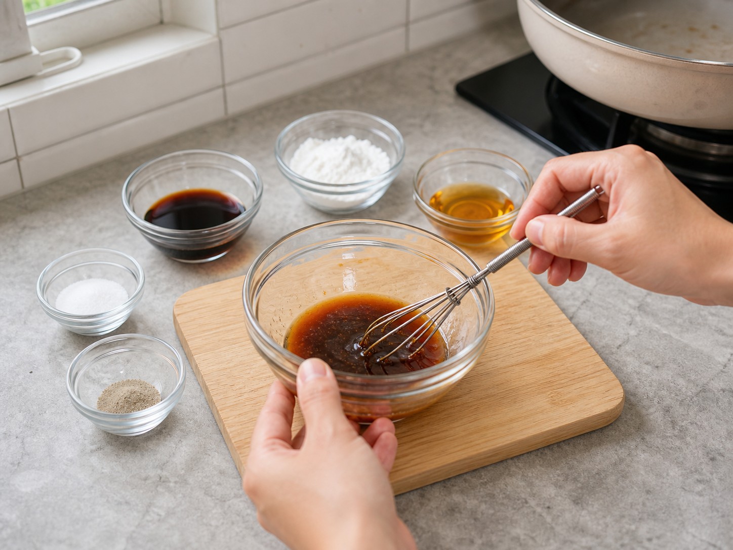 Chicken-Tofu Meatball Vegetable Soup — Mix meatball seasoning