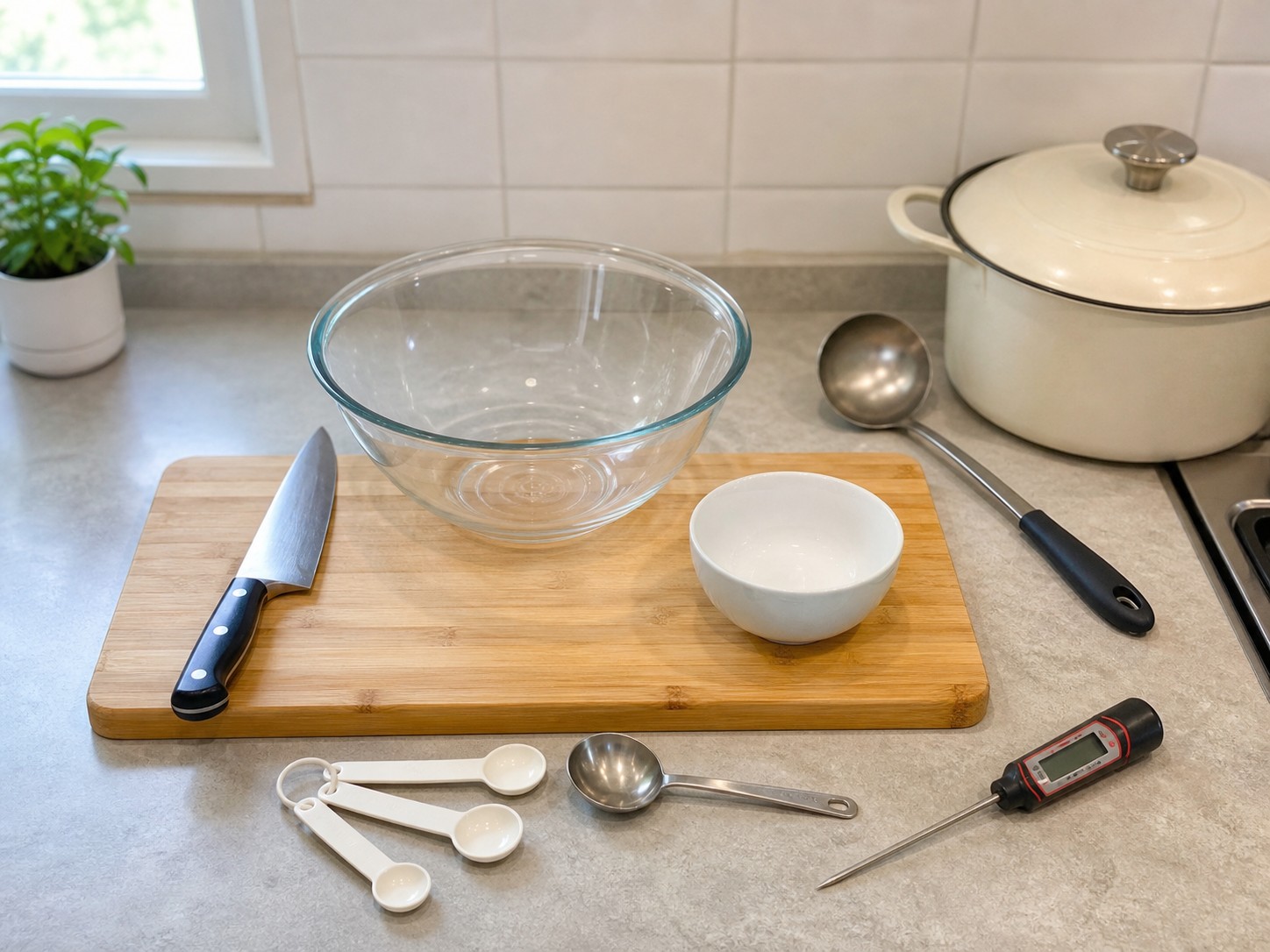 Home tools for chicken-tofu meatball soup