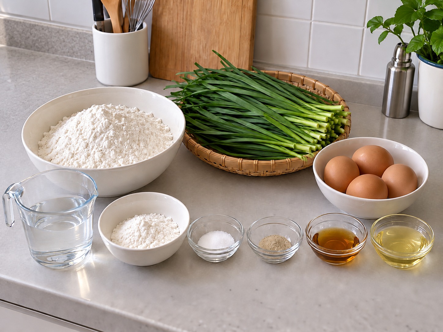 Chinese Chive and Egg Pockets — ingredients