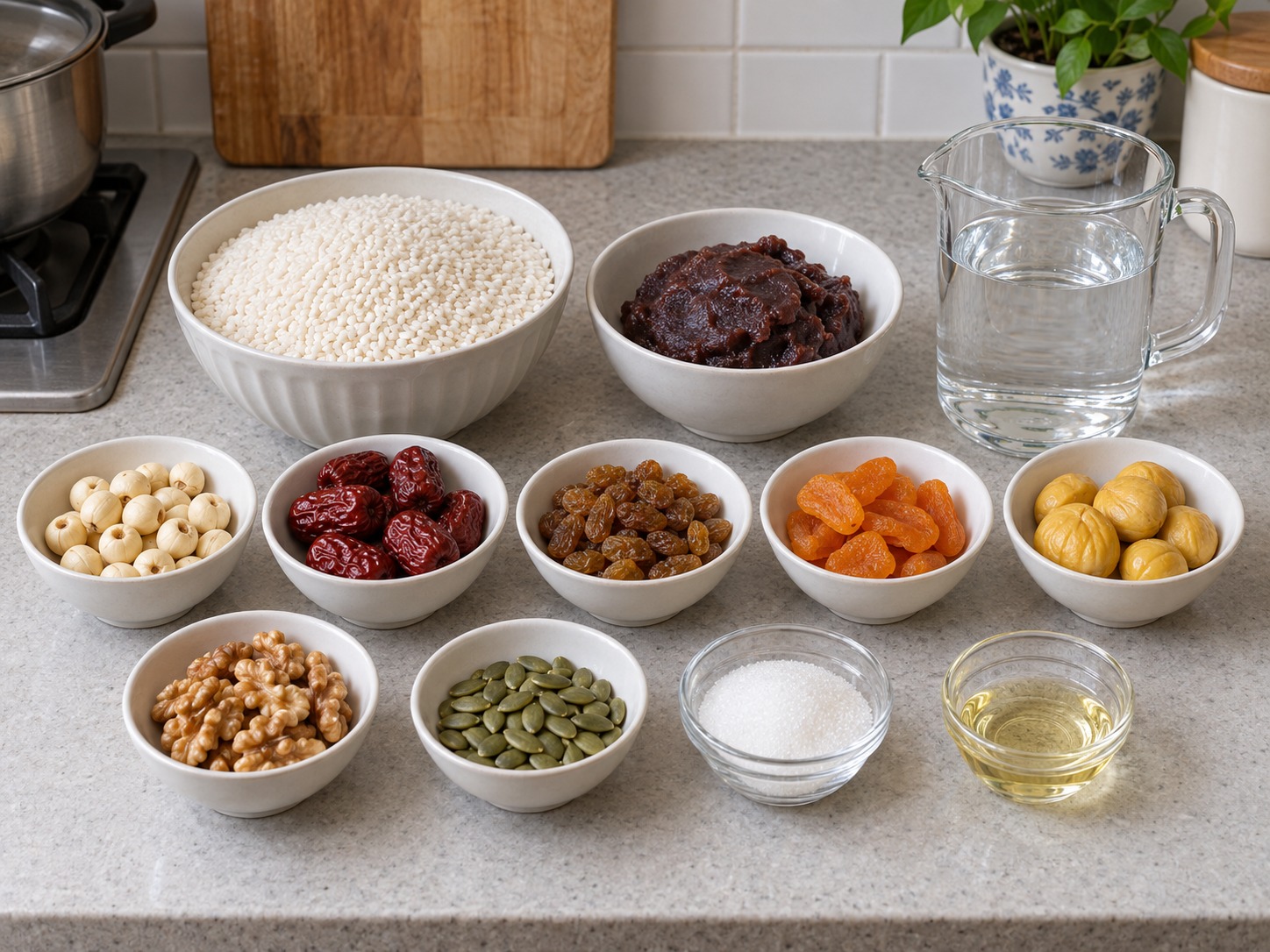Eight Treasure Sweet Glutinous Rice — ingredients
