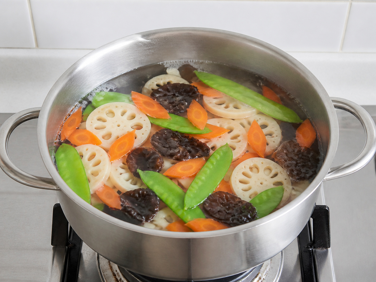 Chinese Lotus Root, Black Fungus and Snow Pea Stir-Fry — Add wood ear and snow peas