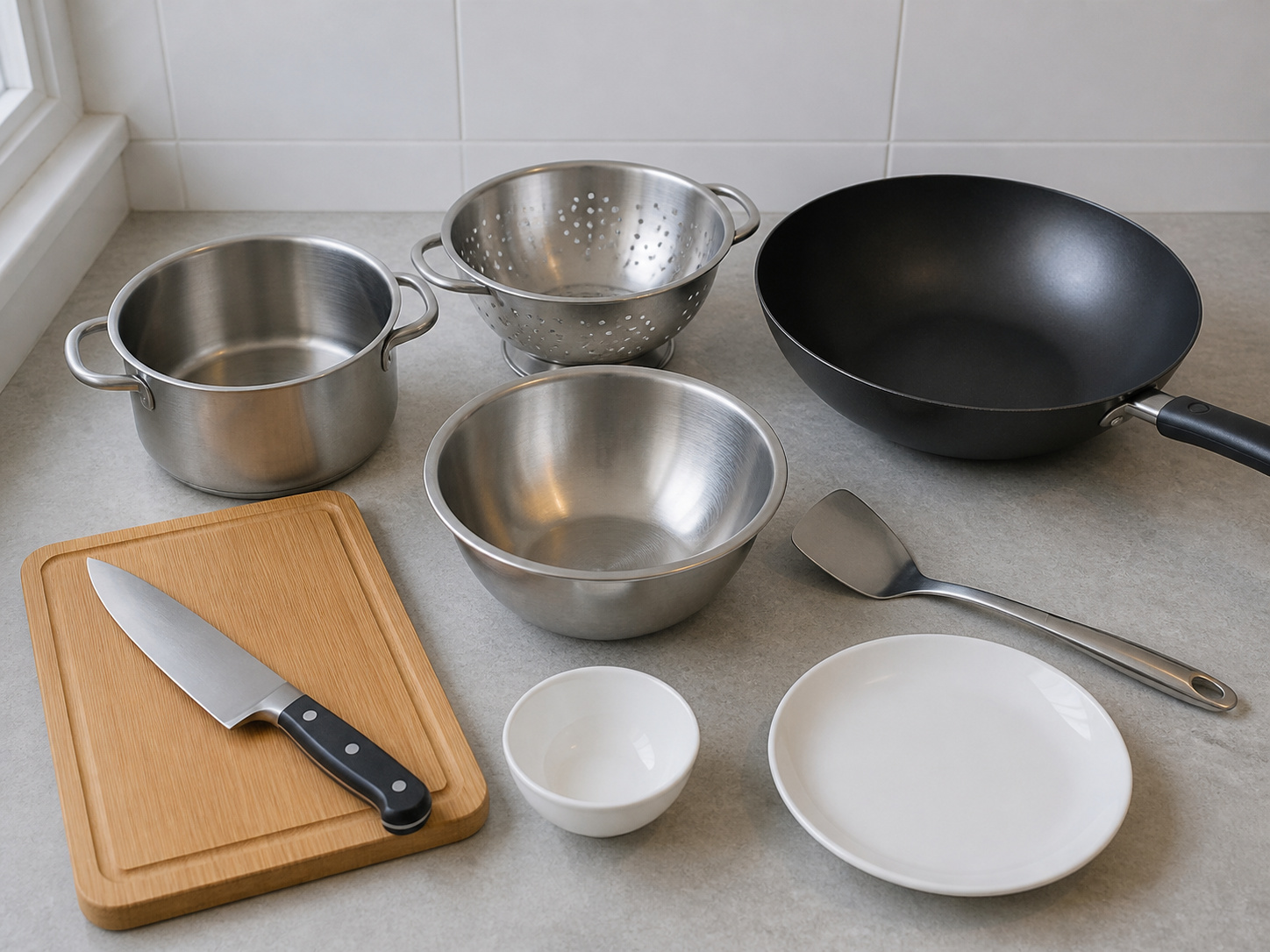 Chinese Lotus Root, Black Fungus and Snow Pea Stir-Fry — tools overview