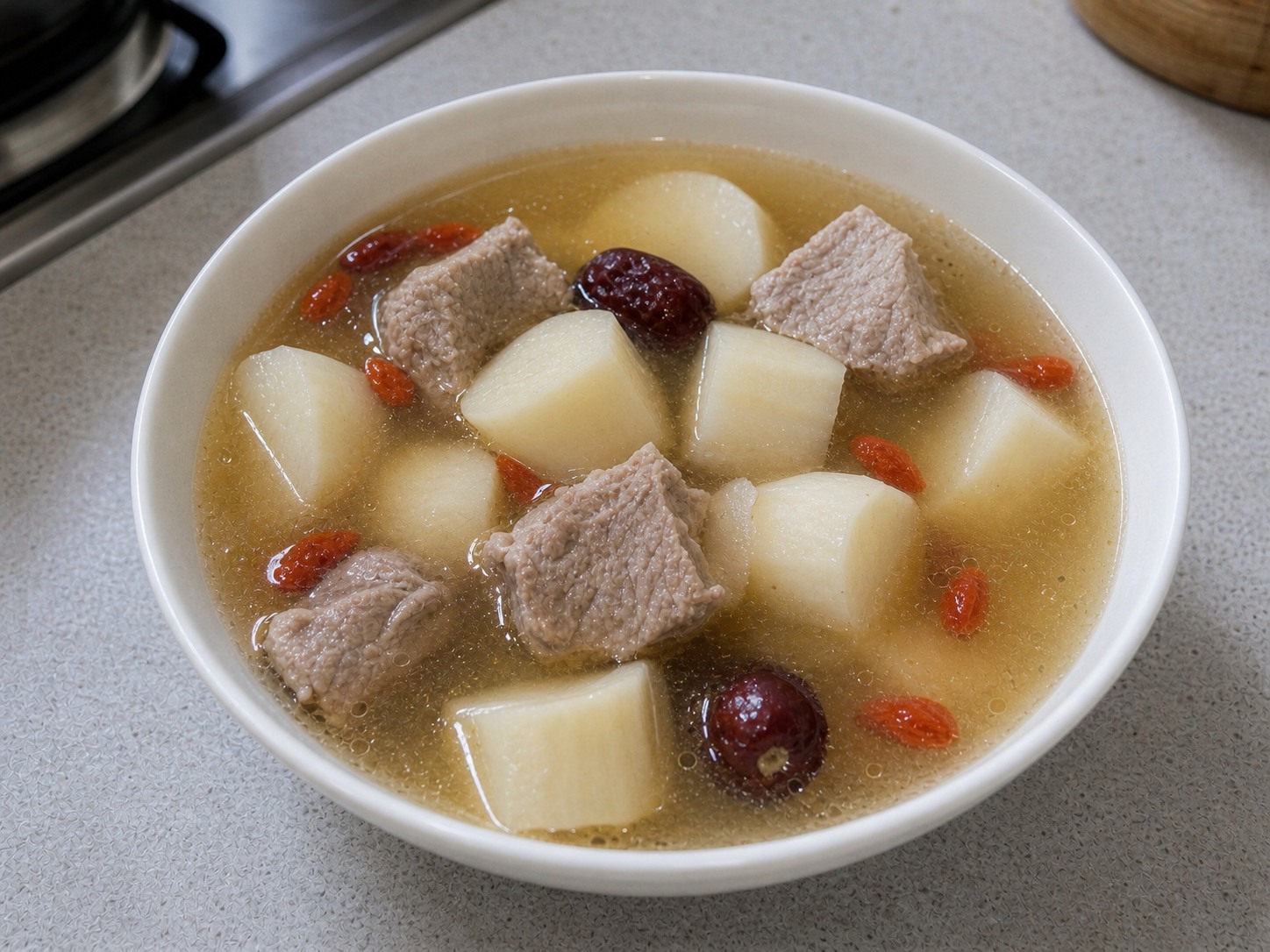 淮山杞子瘦肉湯 Chinese Yam Goji Lean Pork Soup