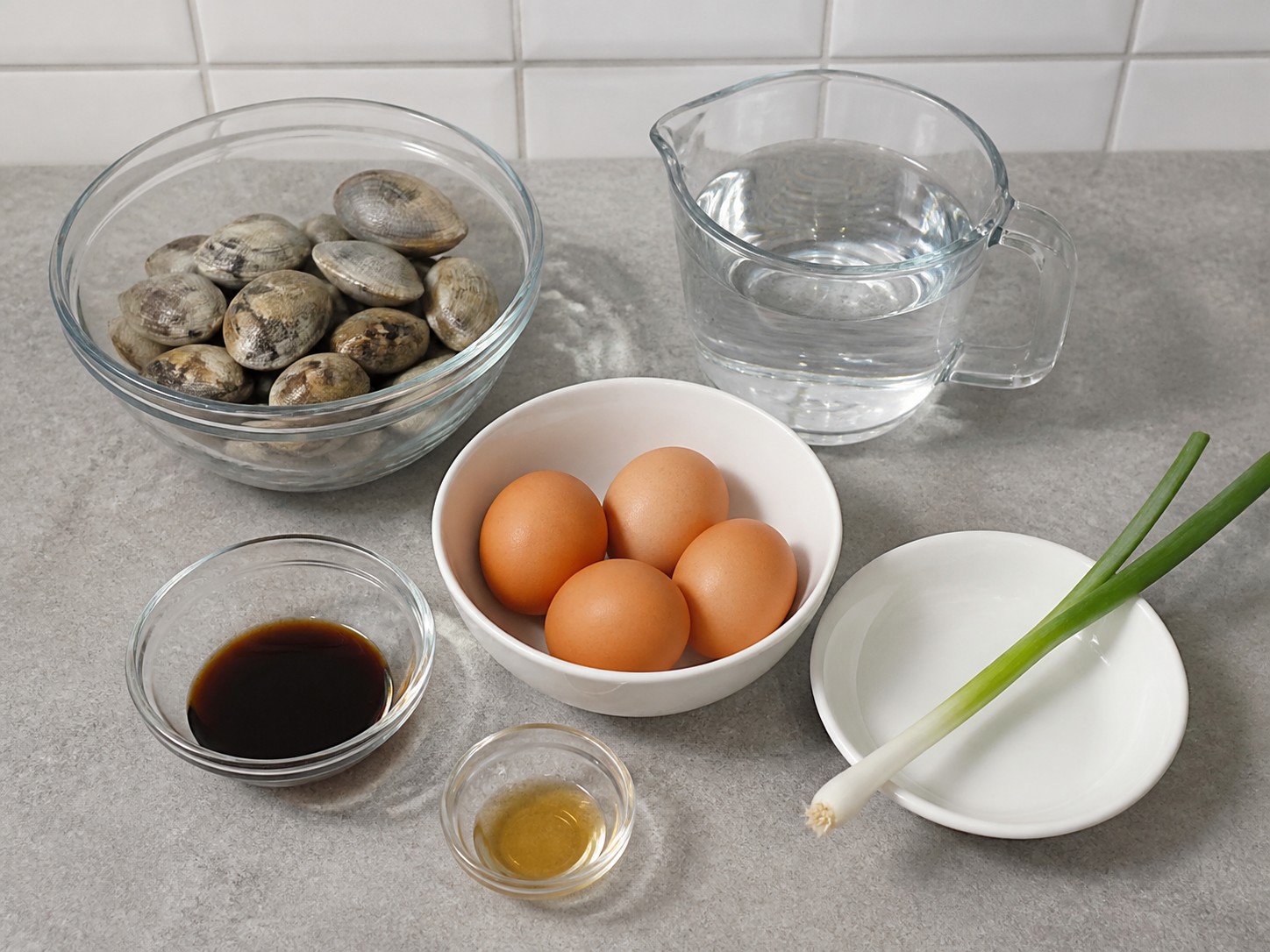 Steamed Egg Custard with Clams — ingredient overview
