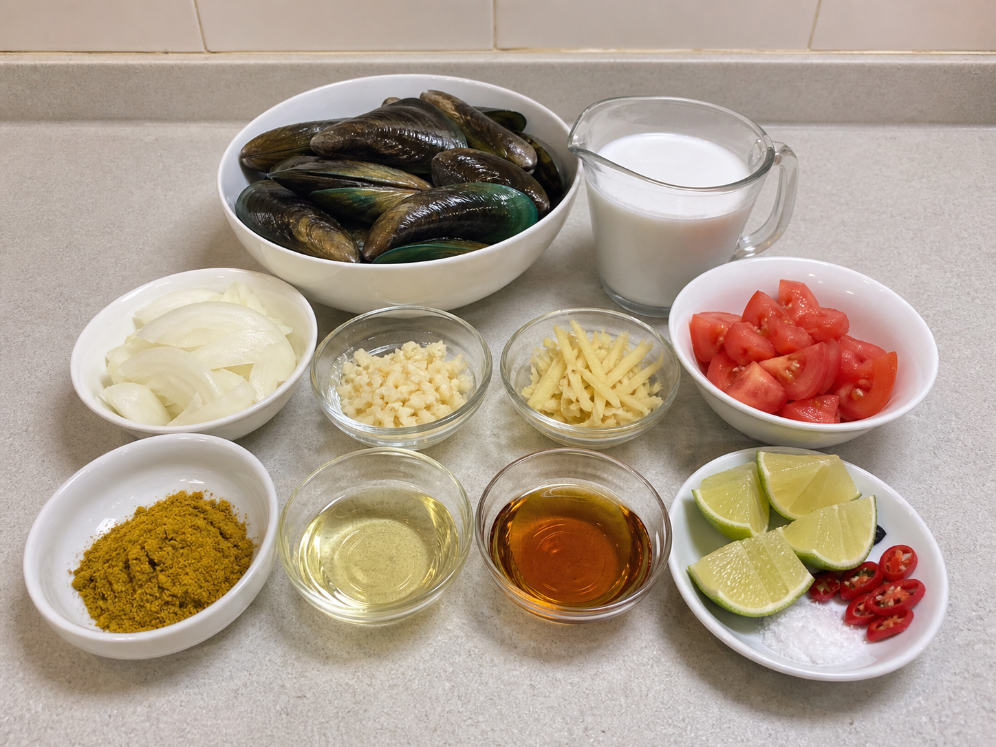 椰香咖喱青口 — 材料總覽