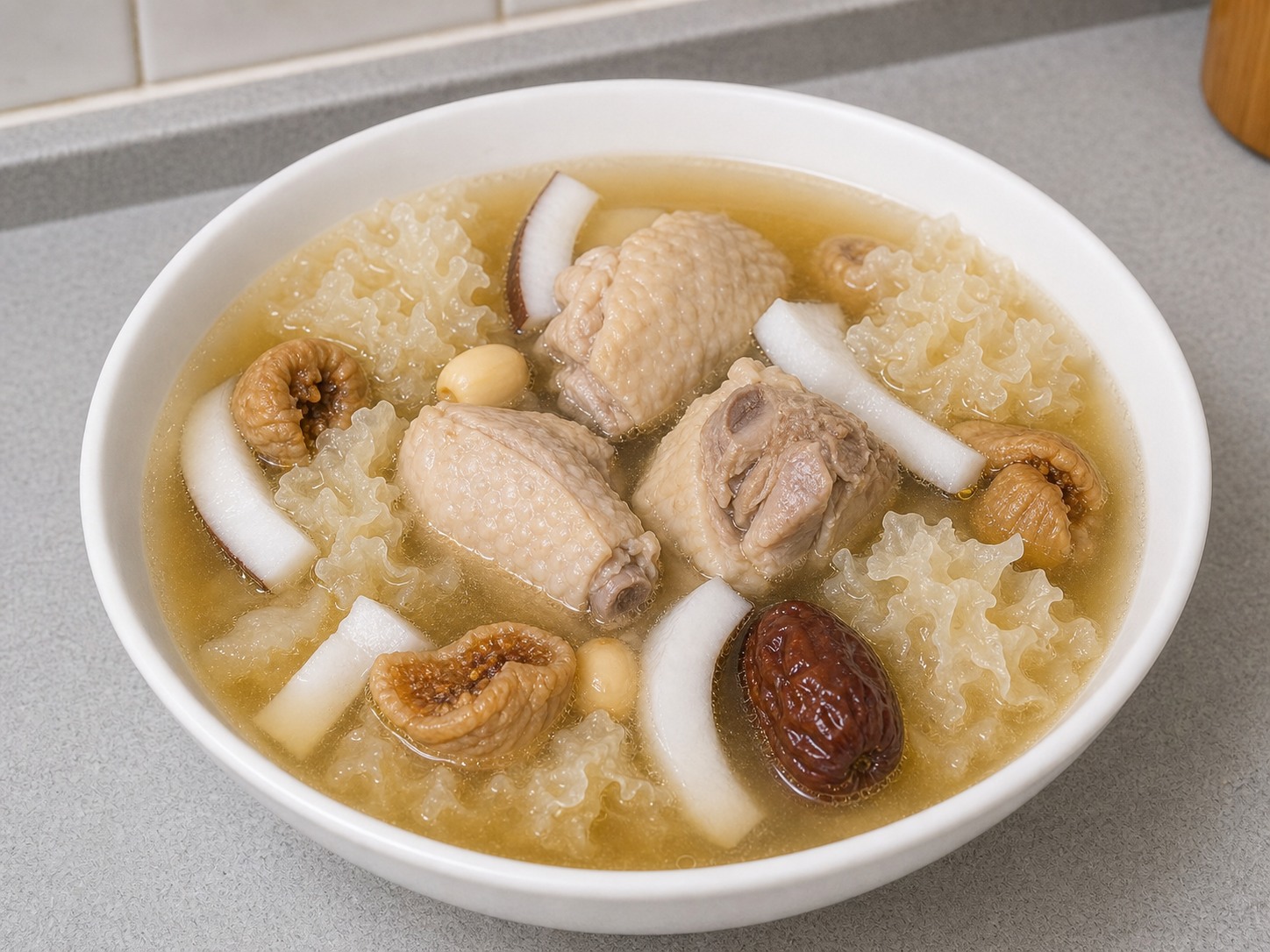 椰子雪耳雞湯 Coconut Snow Fungus Chicken Soup