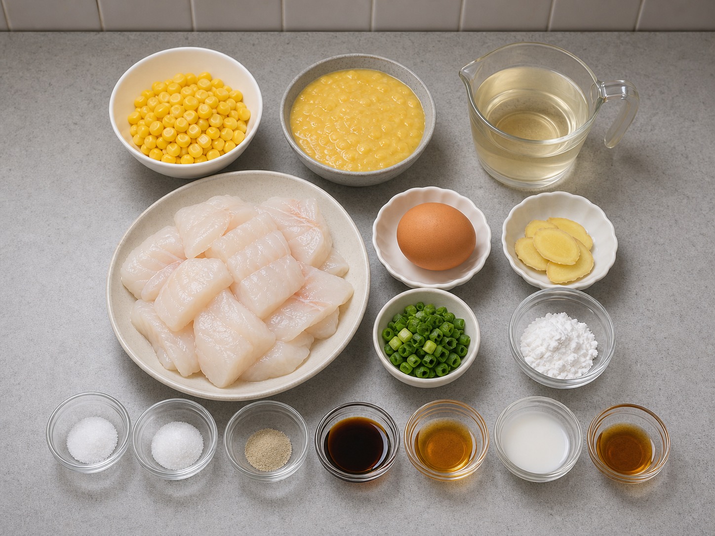 粟米魚柳主要材料總覽