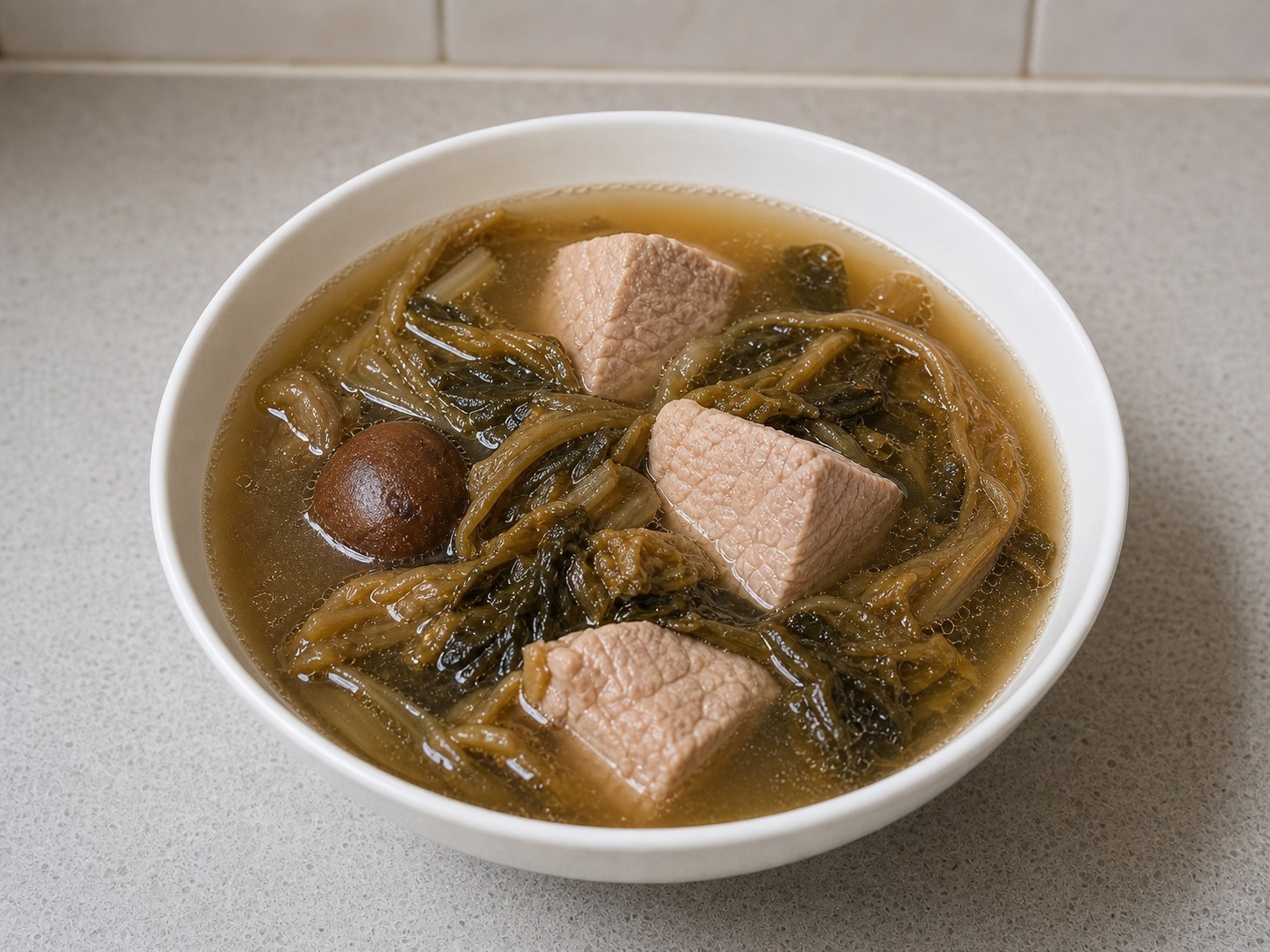 白菜乾羅漢果瘦肉湯 Dried Cabbage Monk Fruit Lean Pork Soup