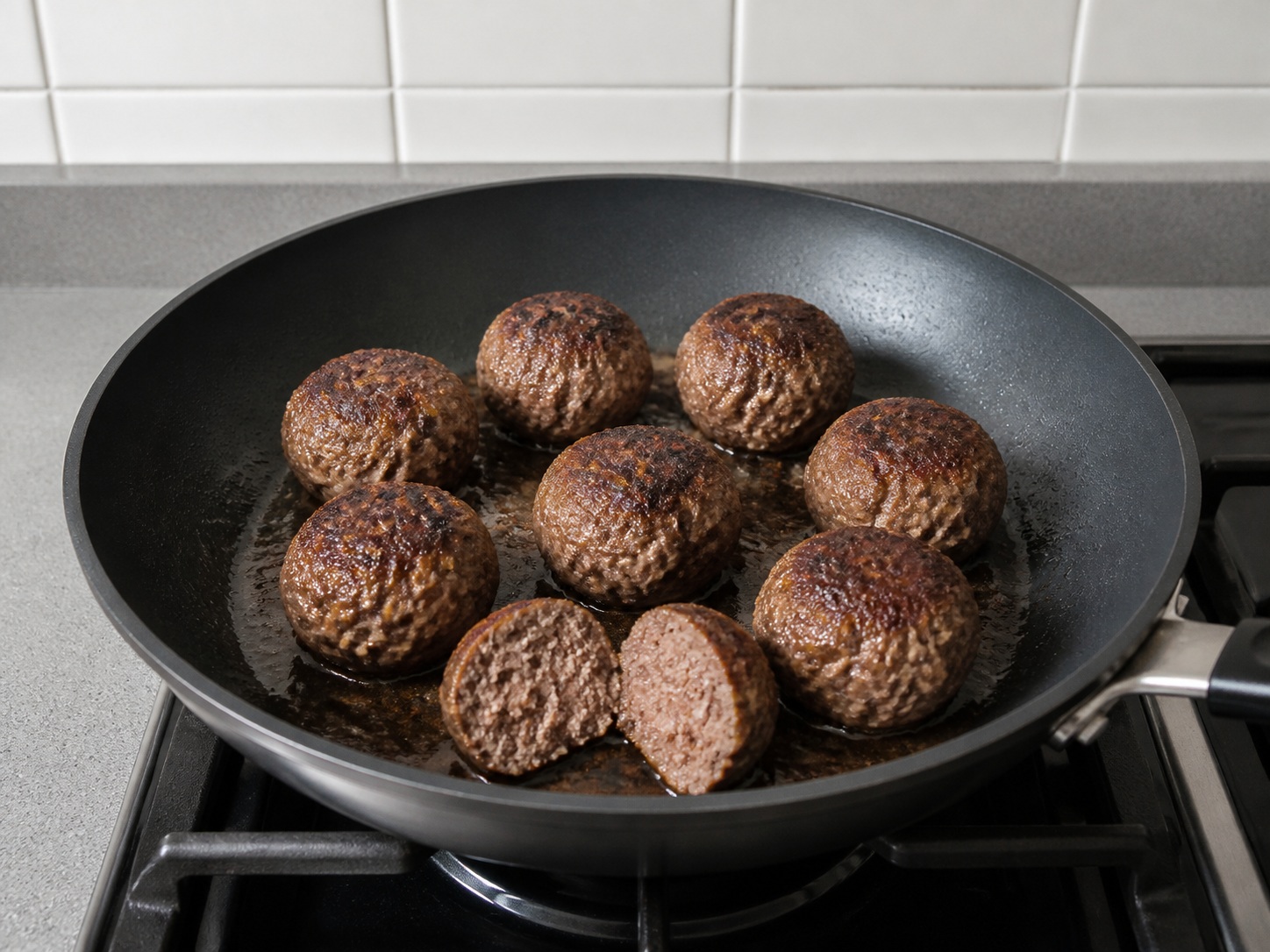 Lutuin ang meatballs hanggang loob: Lutuin ang meatballs hanggang loob. Gamitin nang sunod-sunod ang nakalistang sangkap at angkop na gamit sa bahay; tiyaking tama ang lagay ng pagkain bago magpatuloy.