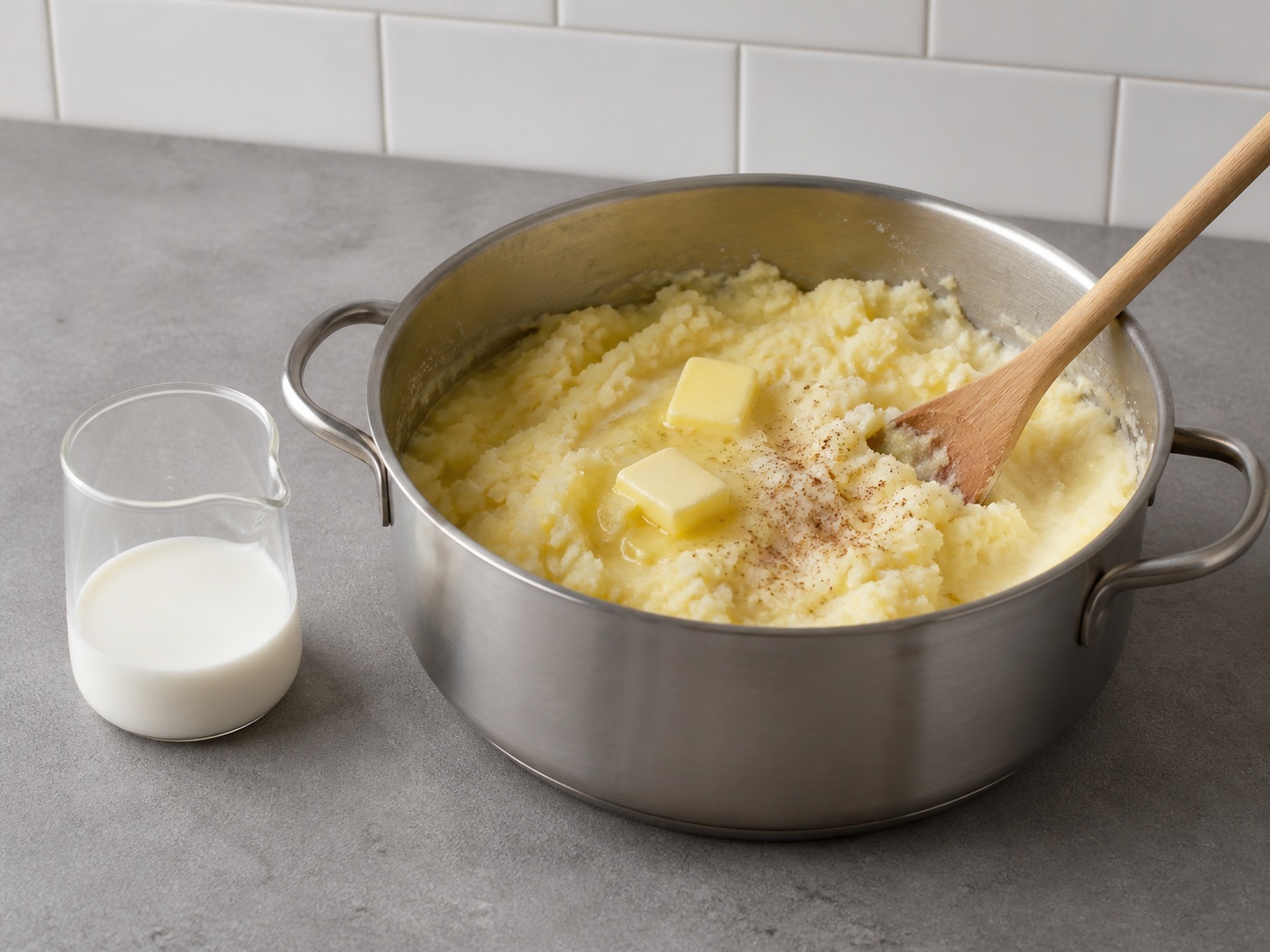 Idagdag ang gatas, butter at nutmeg: Idagdag ang gatas, butter at nutmeg. Gamitin nang sunod-sunod ang nakalistang sangkap at angkop na gamit sa bahay nang humigit-kumulang 9 minuto sa mahina-katamtamang apoy; tiyaking tama ang lagay ng pagkain bago magpatuloy.