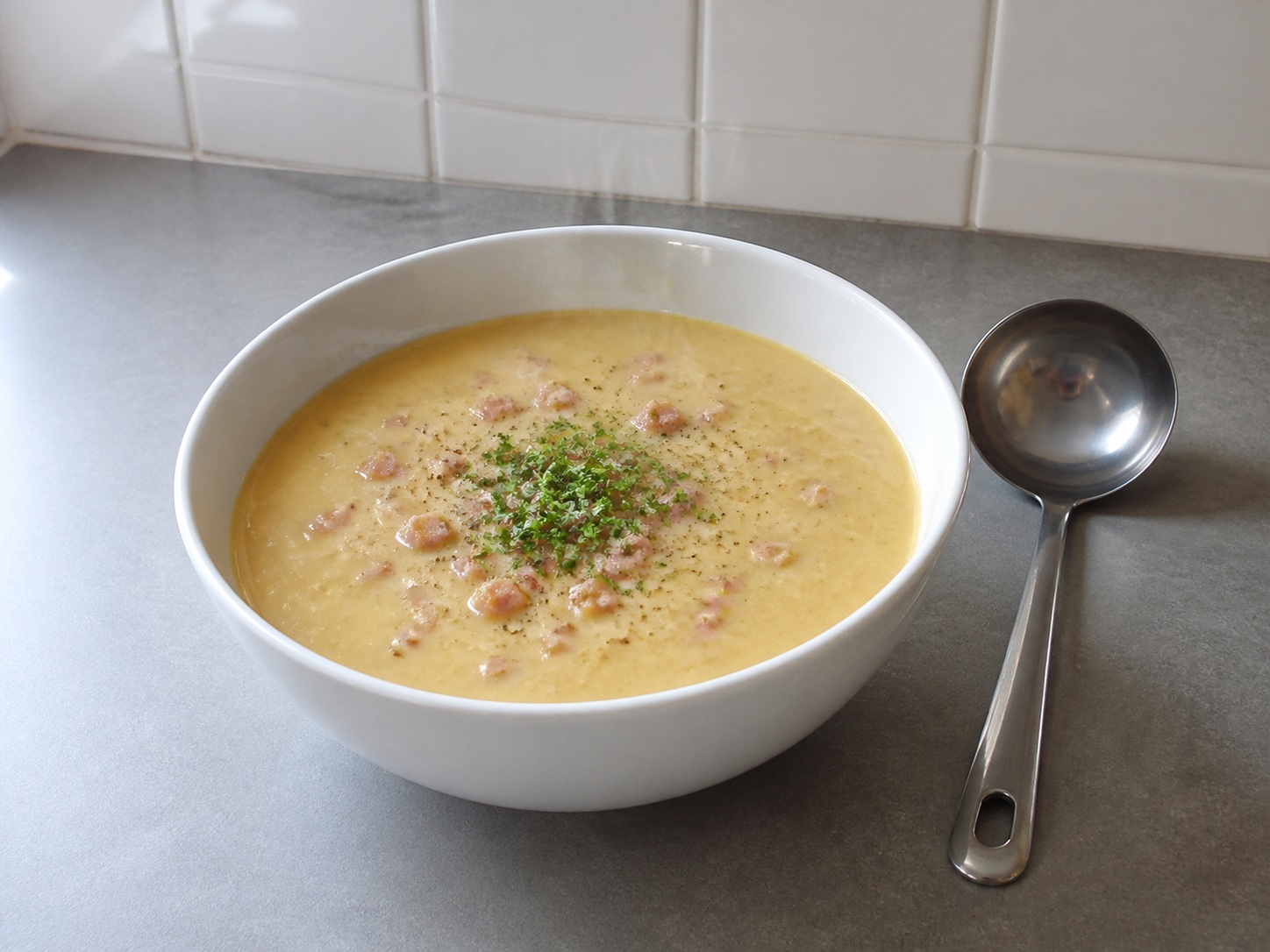 Season, garnish and serve: Season, garnish and serve. Use the listed ingredients and the appropriate household tool in order; confirm the food has reached the described state before continuing.