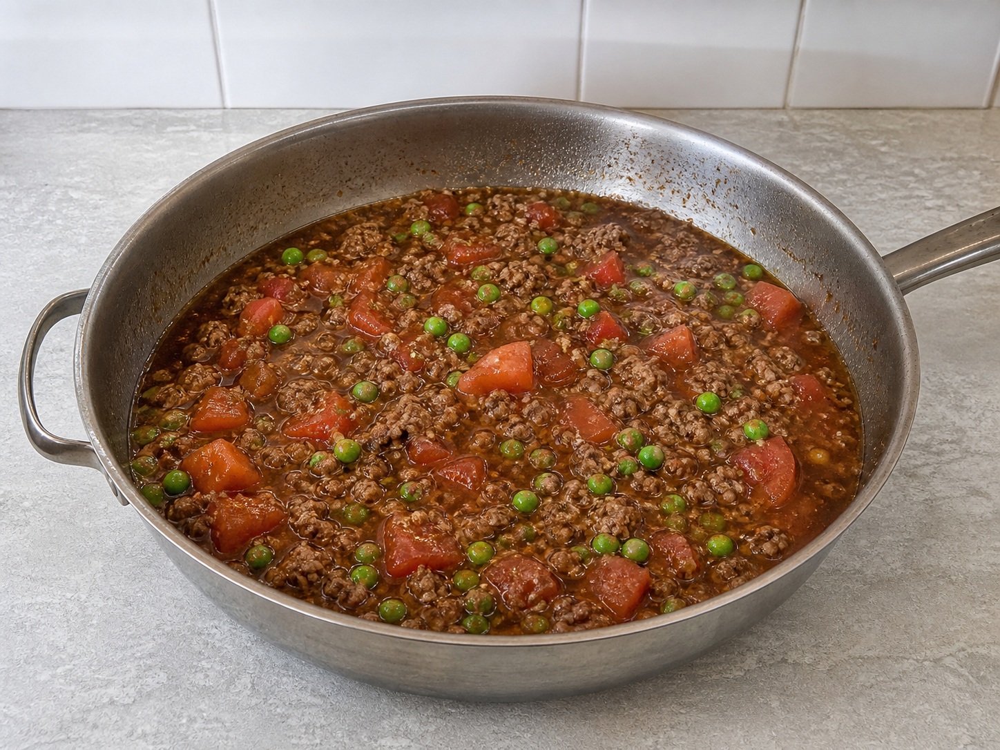 菲律賓古巴式牛肉碎飯 — 加番茄青豆豉油