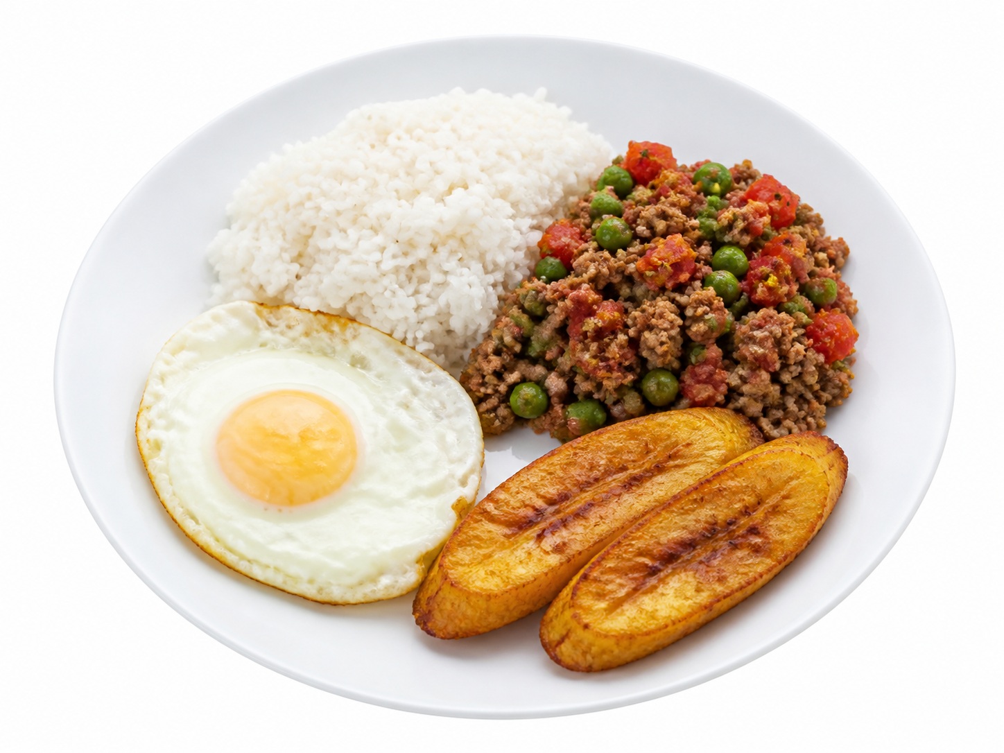 菲律賓古巴式牛肉碎飯 — 加大蕉雞蛋上碟