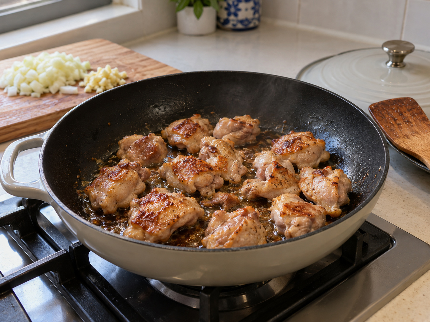 Arroz Valenciana — Papulahin ang manok