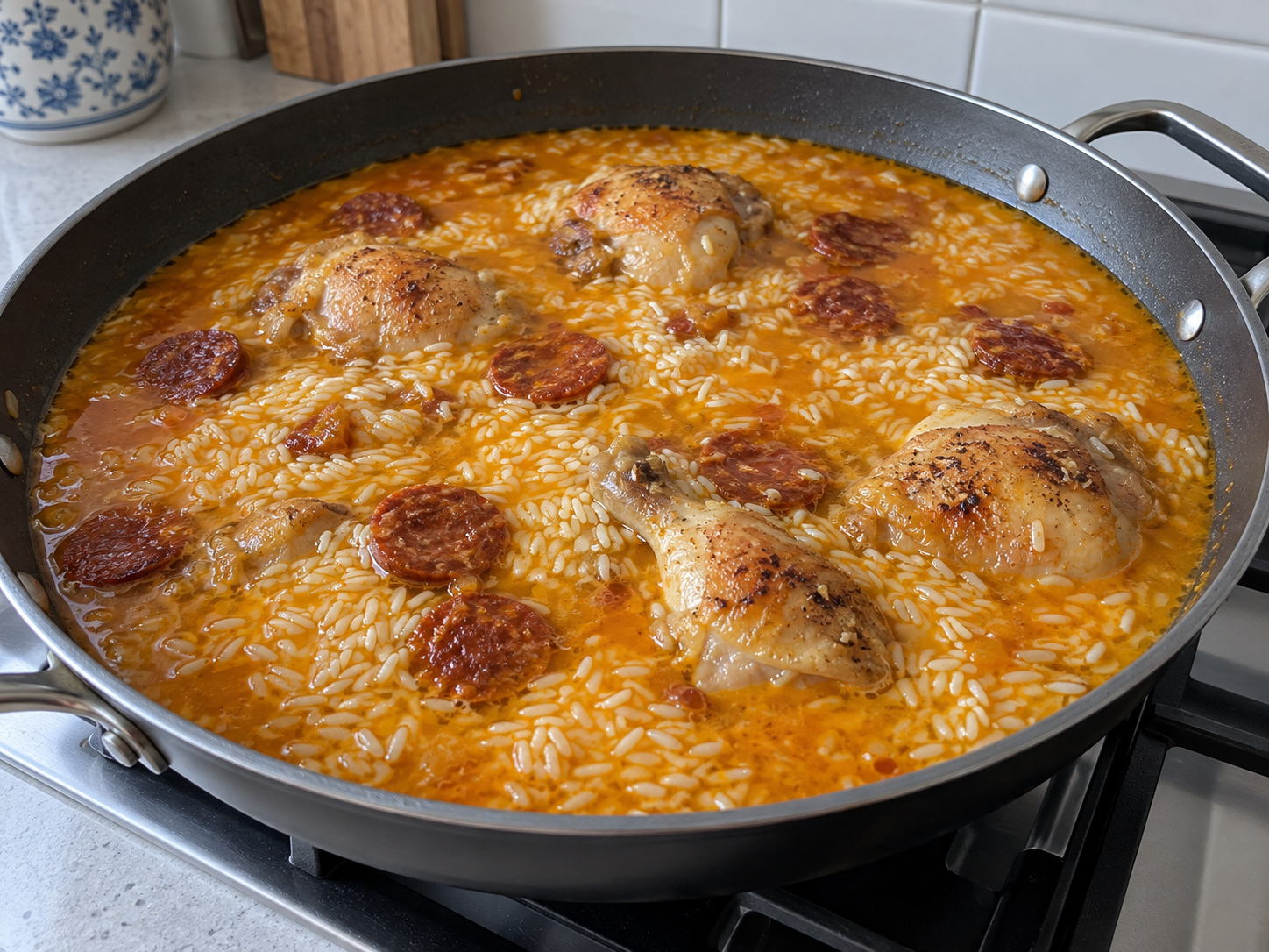 Arroz Valenciana — Ihalo ang dalawang bigas
