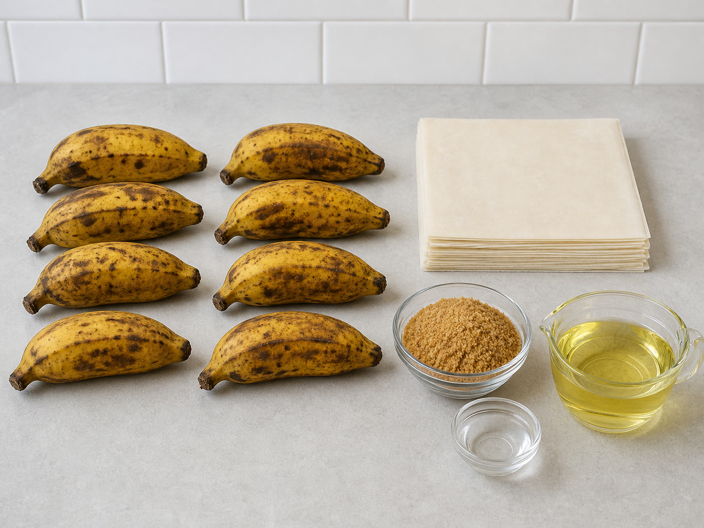 Filipino Caramelised Banana Turon complete ingredient overview