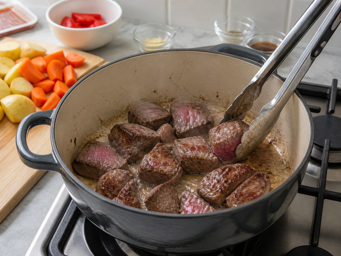 Kaldereta Daging Sapi Filipina — langkah 4