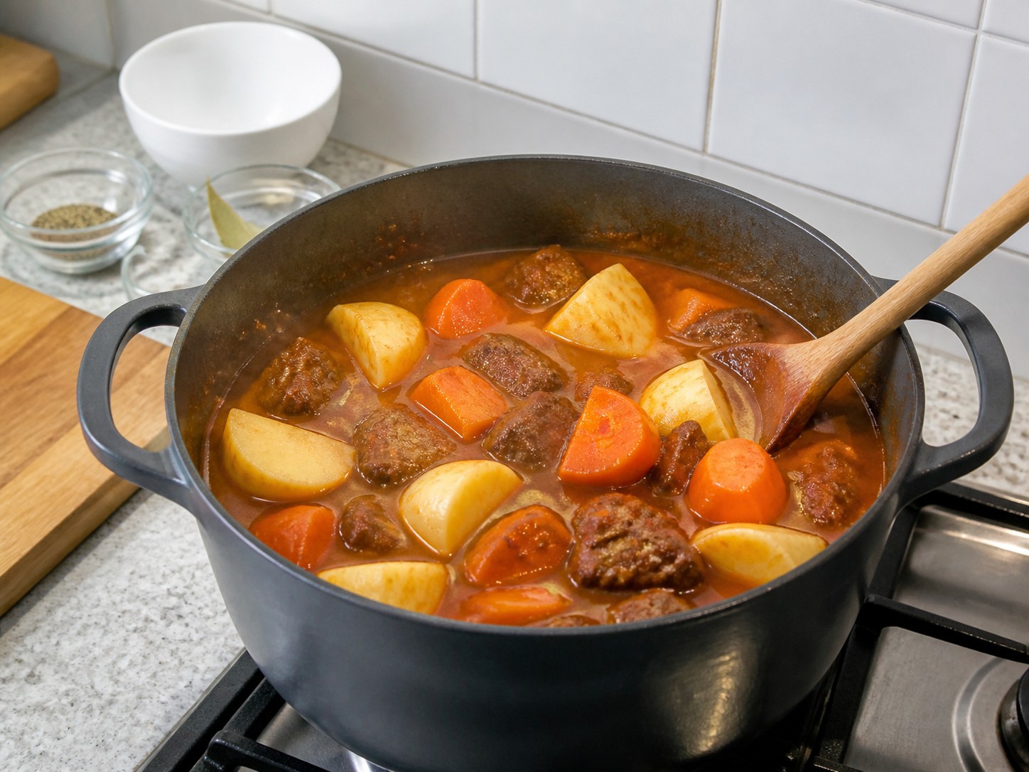 Kaldereta Daging Sapi Filipina — langkah 9