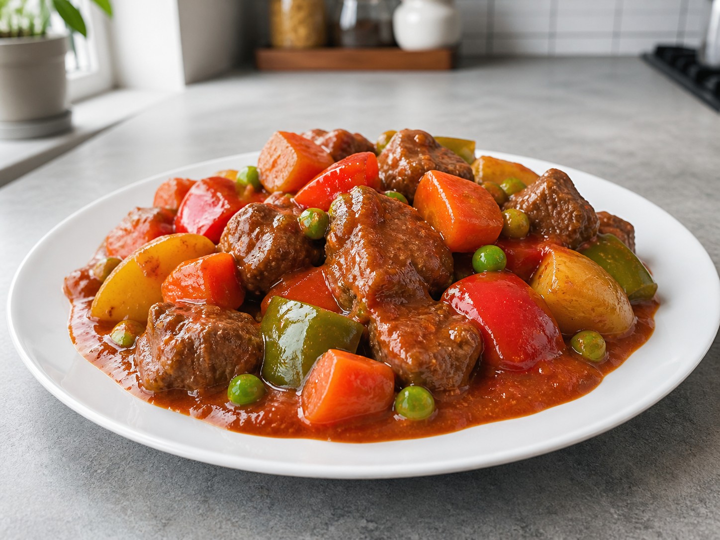 Kaldereta Daging Sapi Filipina — langkah 12