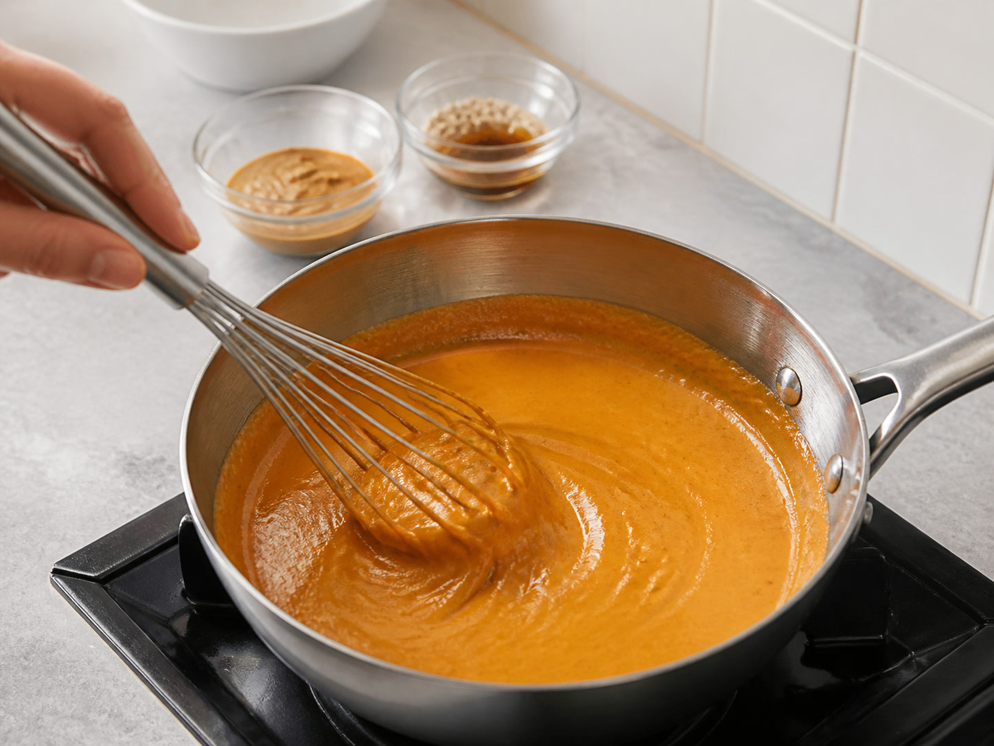 Filipino Beef Kare-Kare: Build the peanut sauce