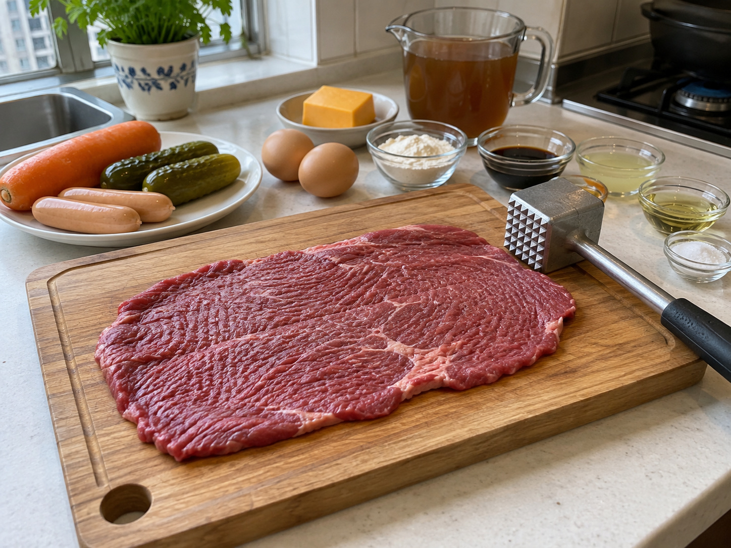 菲律賓釀牛肉卷 Morcon — 牛腹肉拍至約1厘米厚