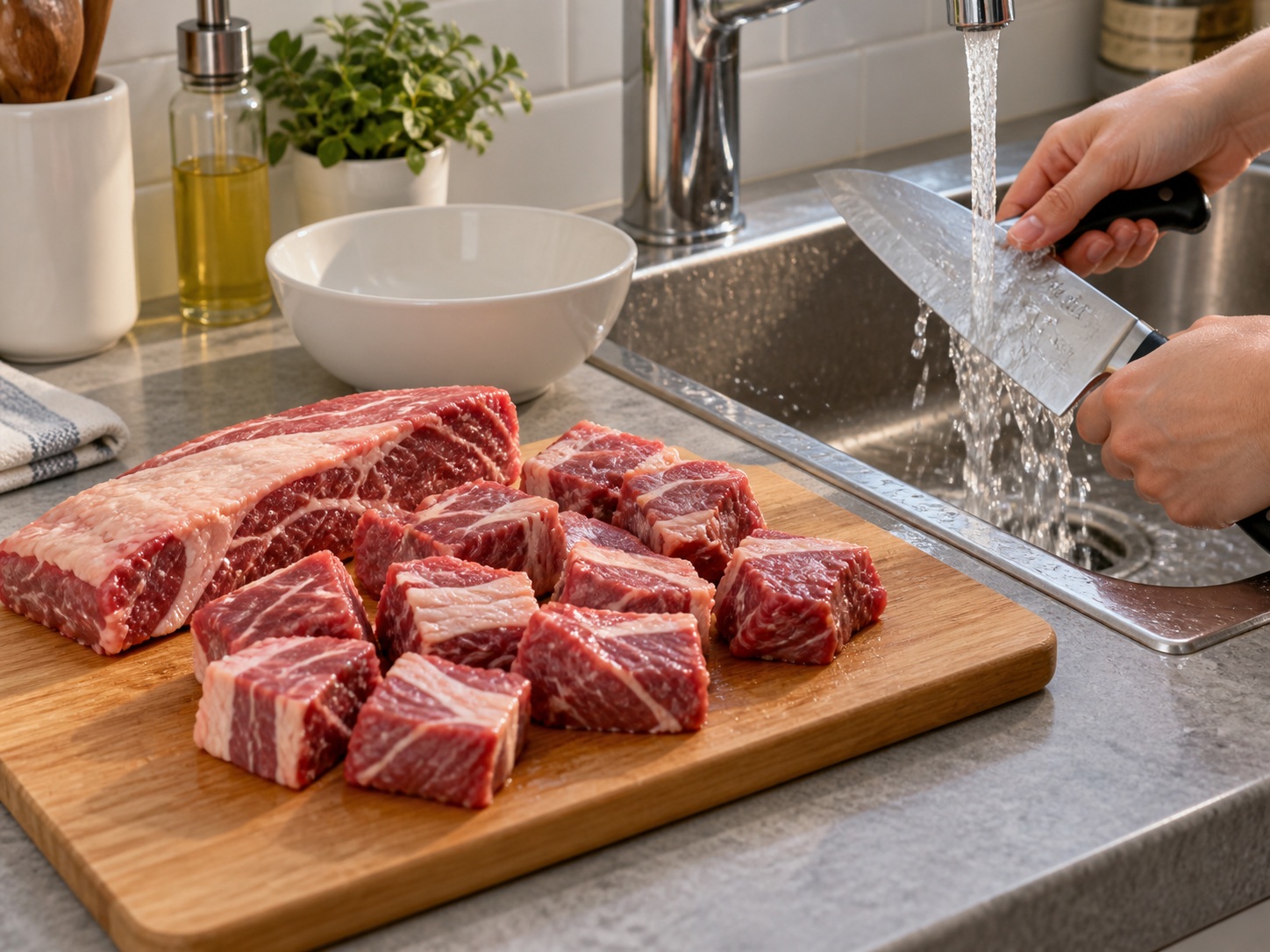 Semur Daging Sapi Pares Filipina — Potong daging