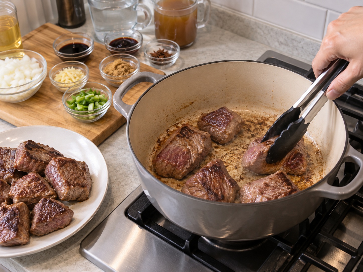 Semur Daging Sapi Pares Filipina — Cokelatkan daging