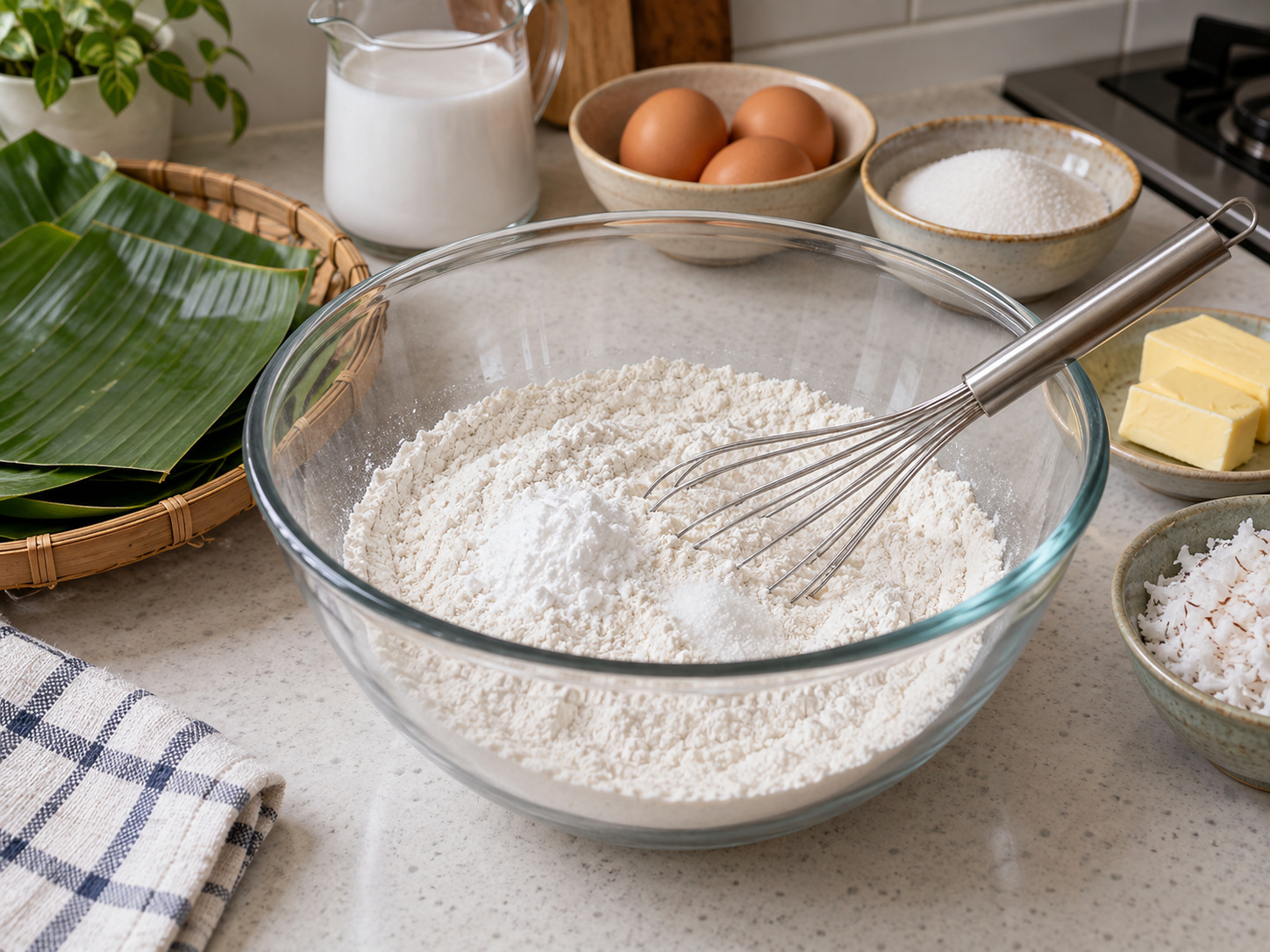 菲律賓椰香米糕 Bibingka — 混合米粉泡打粉鹽