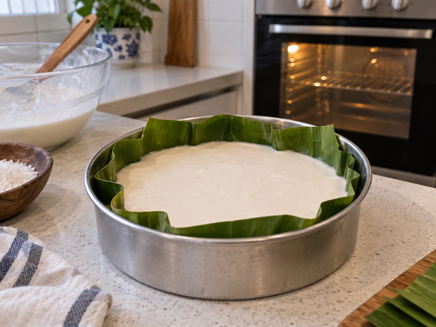 菲律賓椰香米糕 Bibingka — 倒入模中