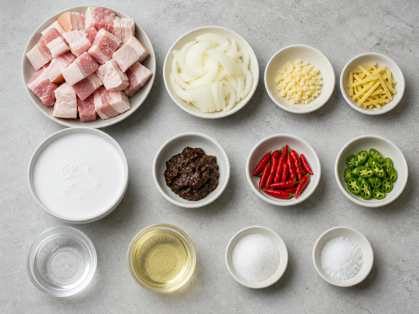 Babi Bicol Express dengan Santan complete ingredient overview