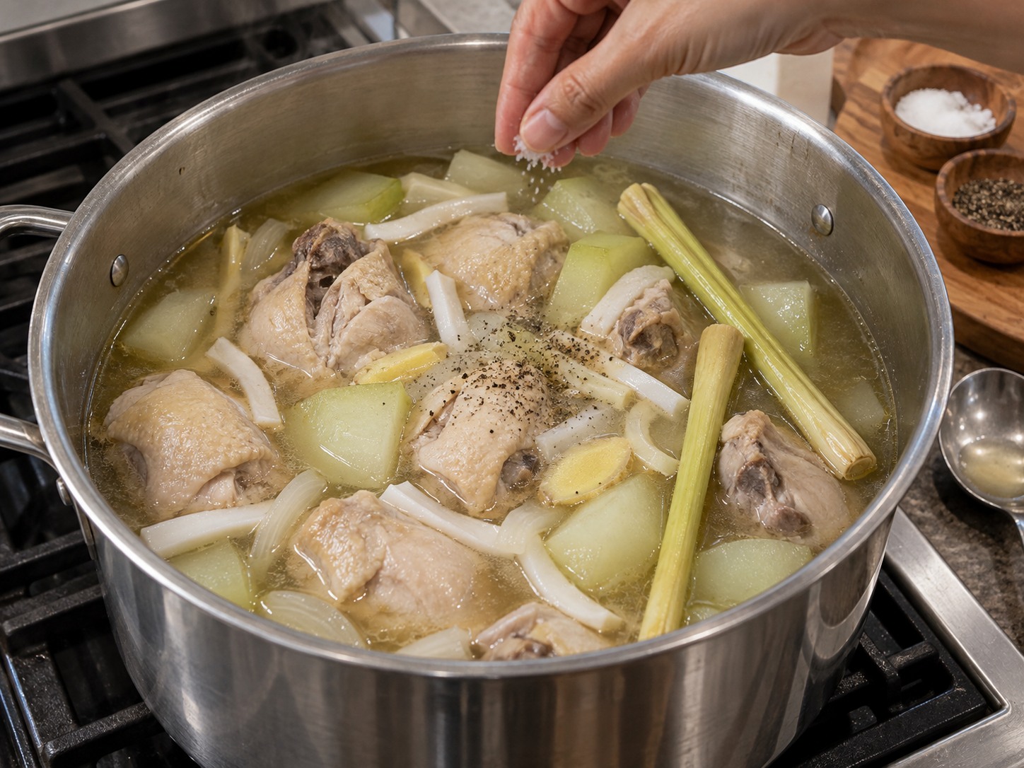 Binakol Coconut Chicken Soup — Adjust seasoning
