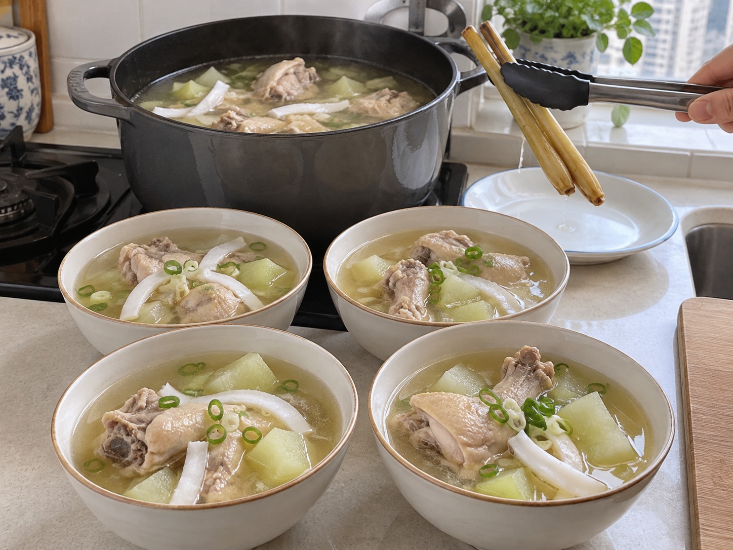 Binakol Coconut Chicken Soup — Serve the soup