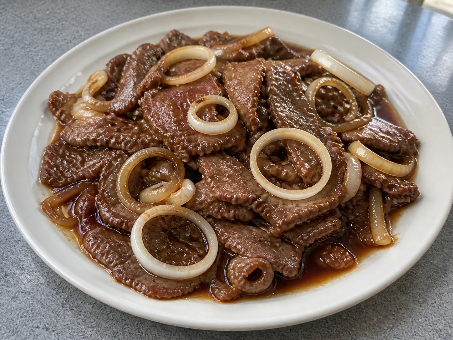 Bistek Tagalog Daging Sapi finished dish