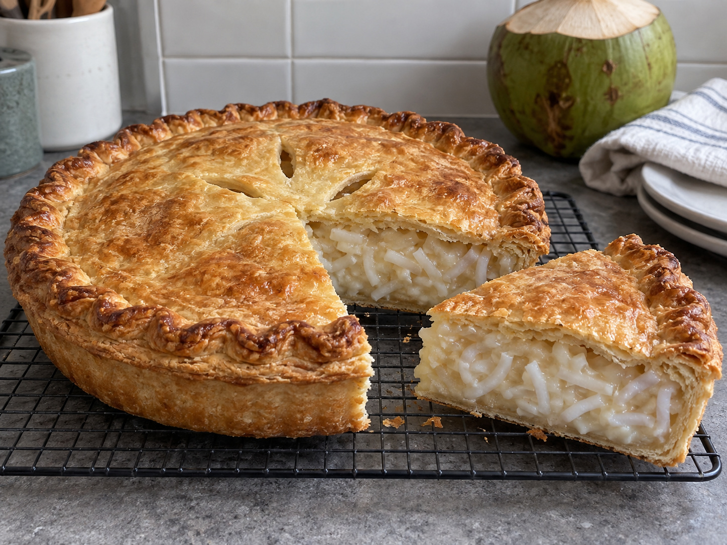 Filipino Buko Pie — finished dish