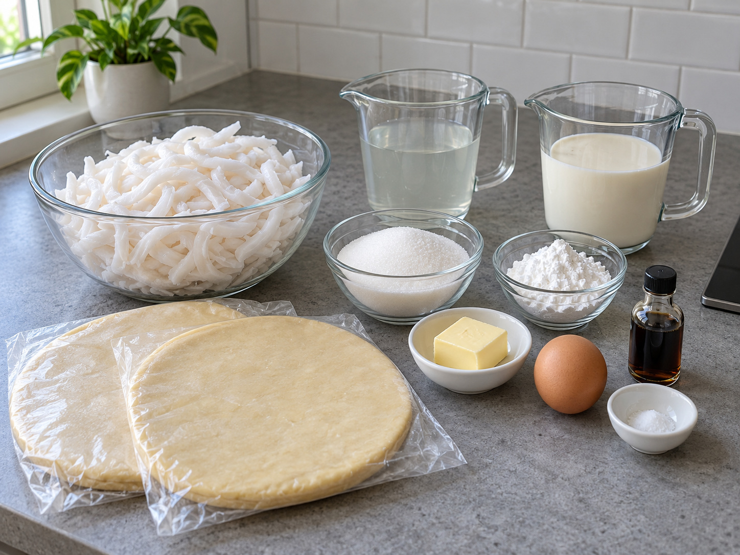 菲律賓鮮椰肉批 — 材料