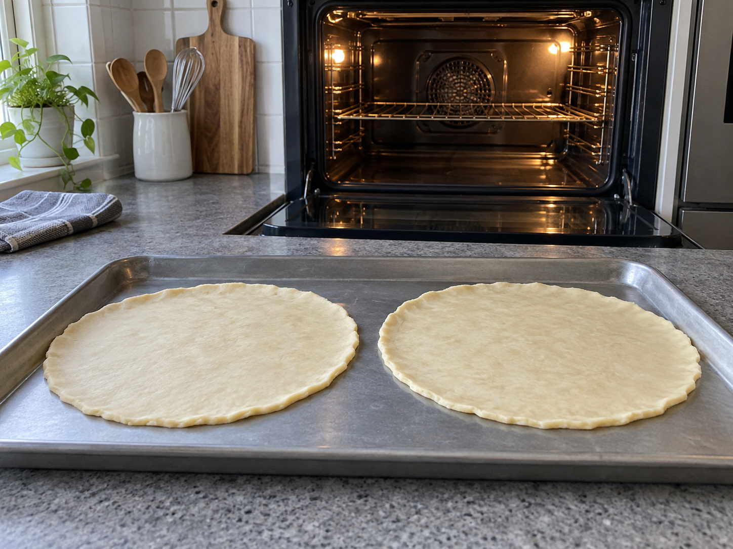 菲律賓鮮椰肉批 — 1. 焗爐預熱至 190°C;兩張酥皮保持冰涼,不要放至軟塌。