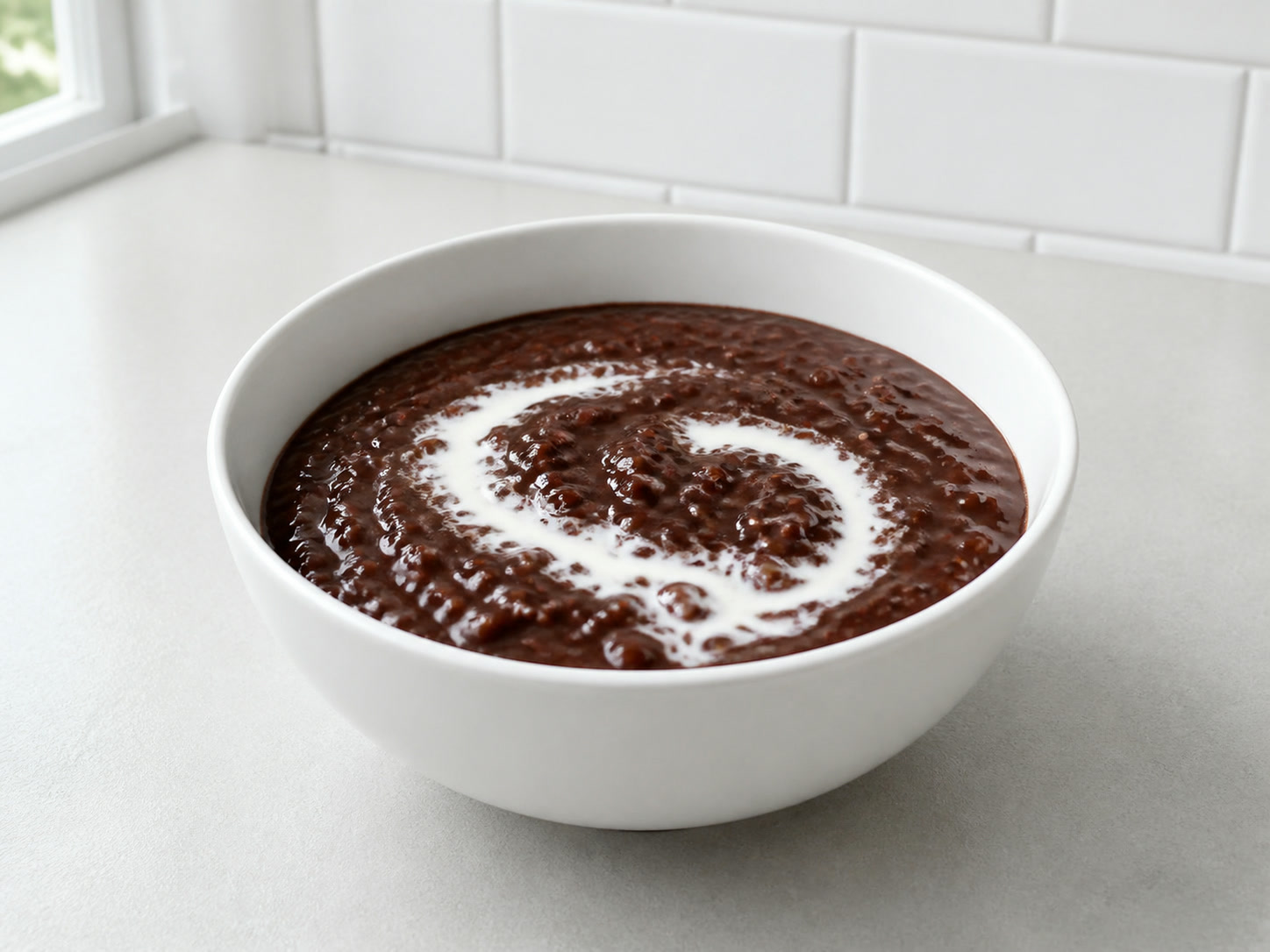 Bubur Beras Cokelat Champorado finished dish
