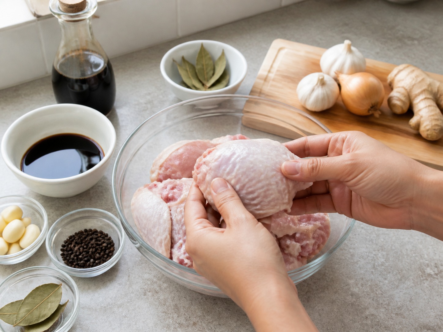 Adobo Ayam Filipina — langkah 1