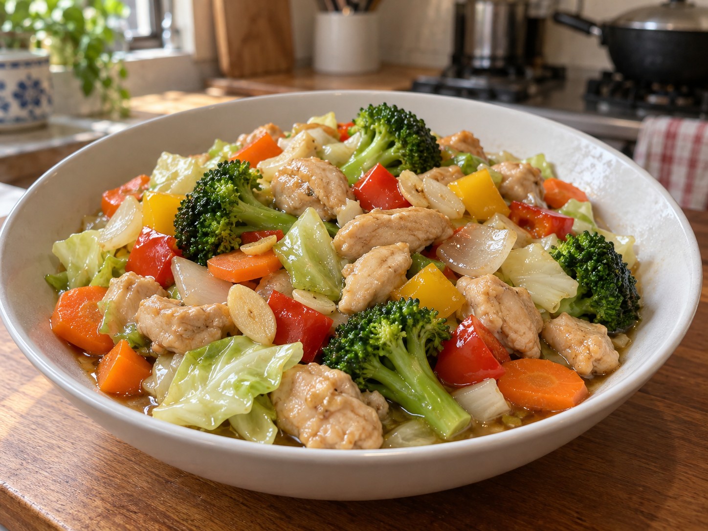 Filipino Chicken Chop Suey — natapos na ulam