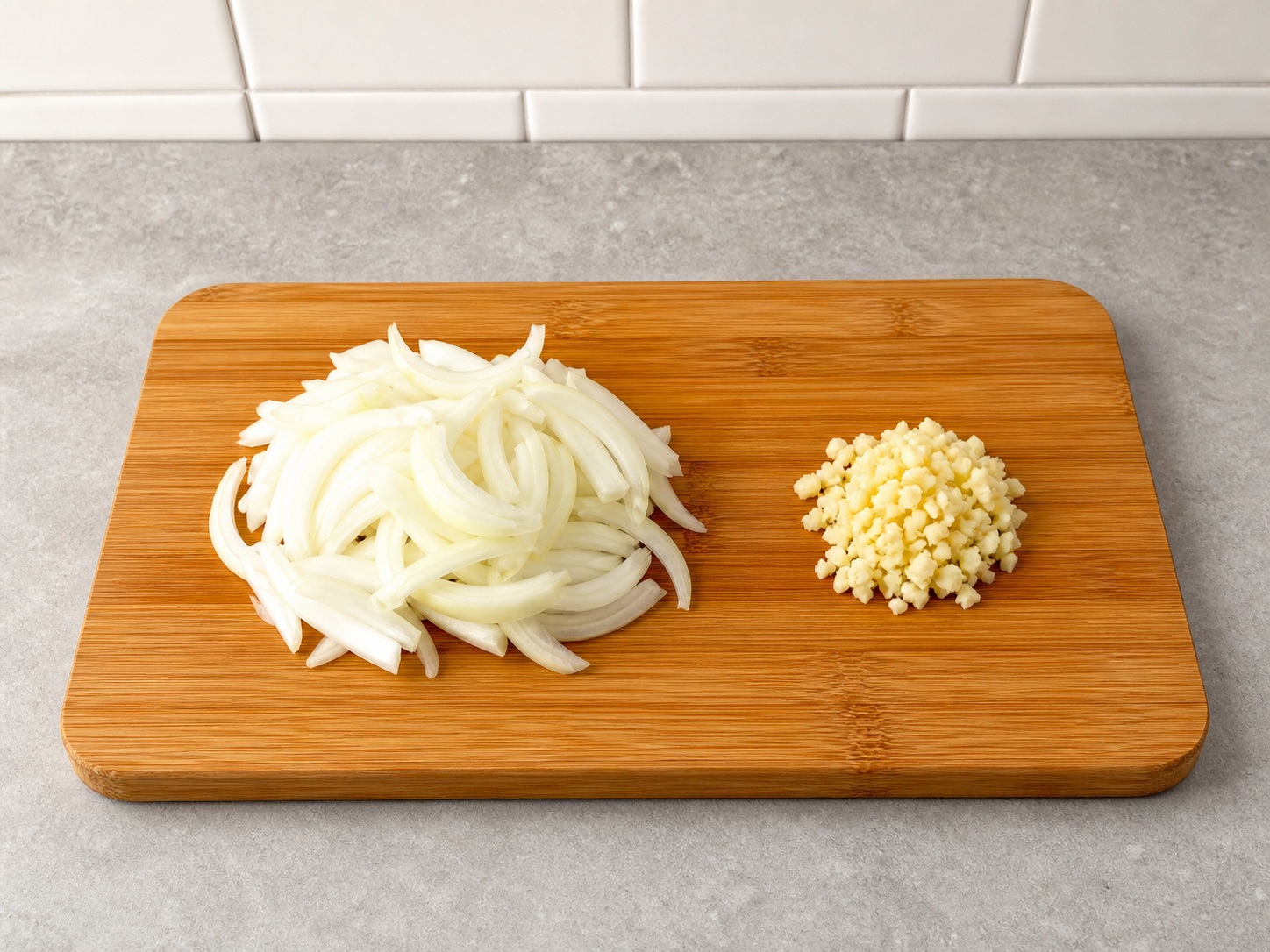 Filipino Chicken Pancit Canton — Prepare aromatics