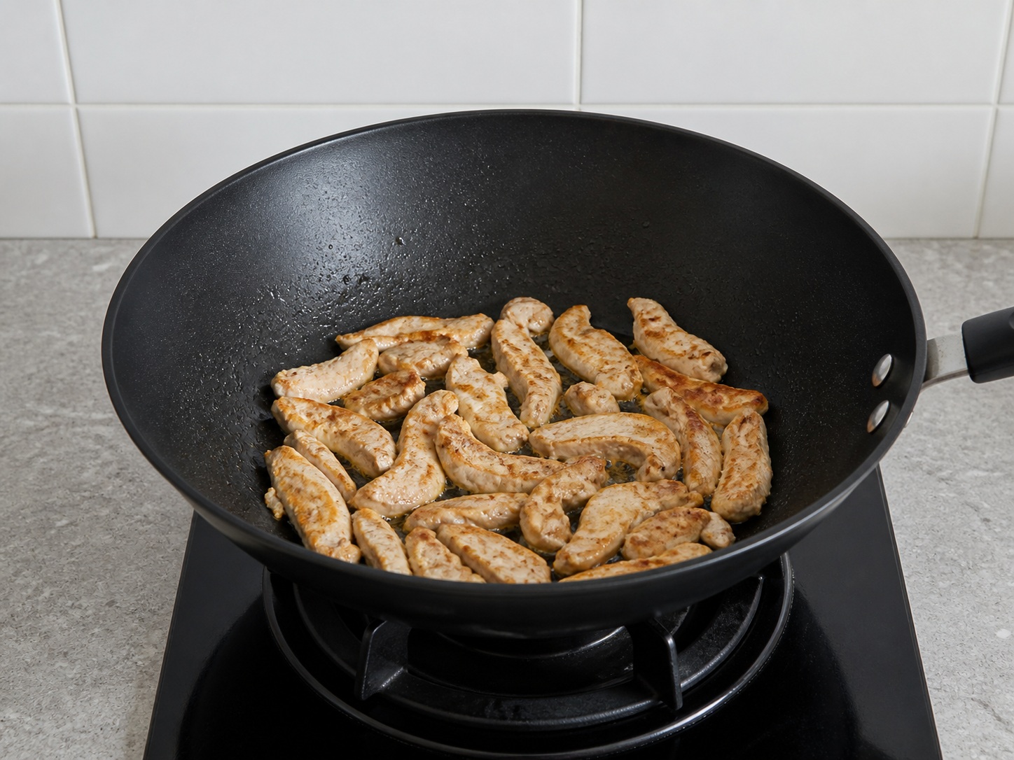 Filipino Chicken Pancit Canton — Sear chicken