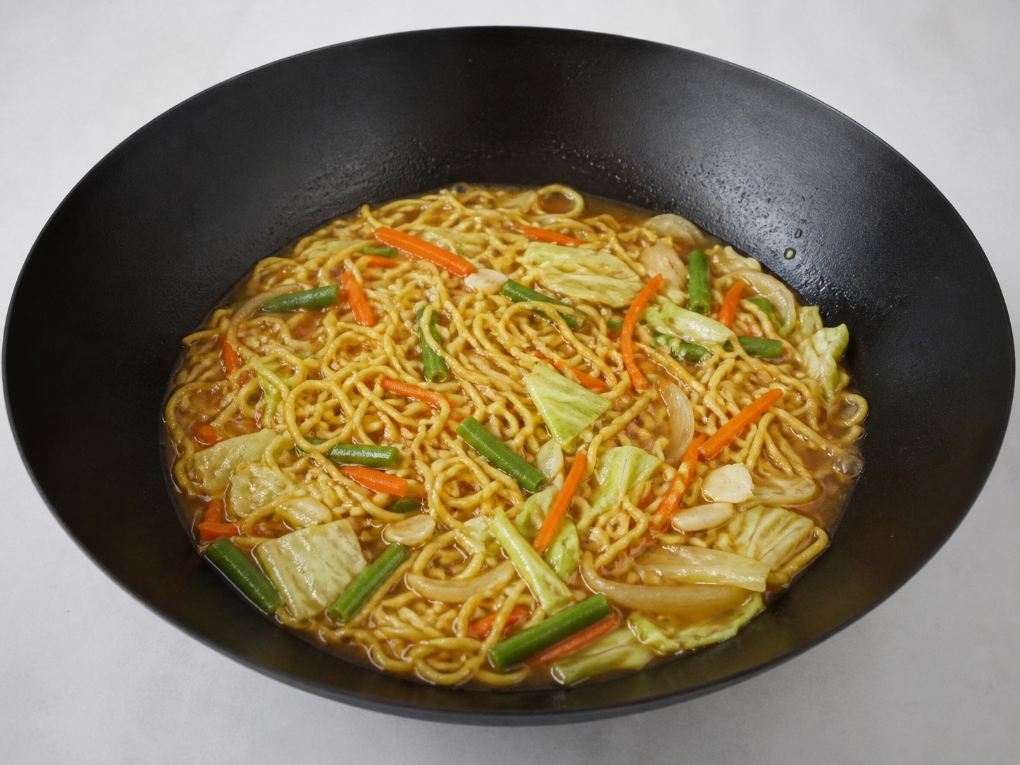 Filipino Chicken Pancit Canton — Simmer noodles